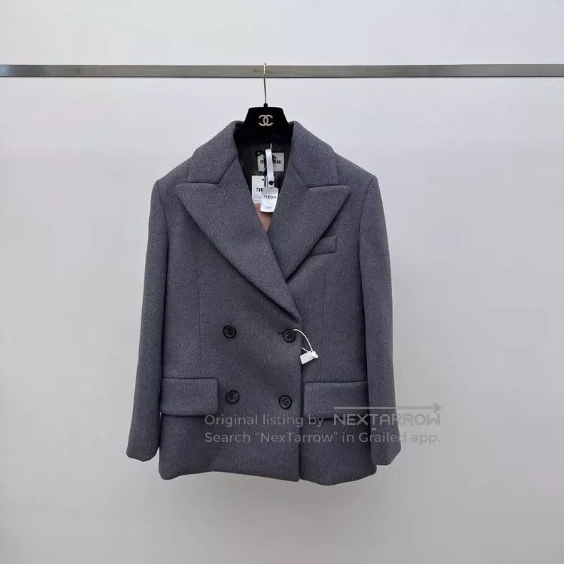 Miu Miu Miu Miu 36 24 new gray silhouette coat Size S / US 4 / IT 40 - 2 Thumbnail