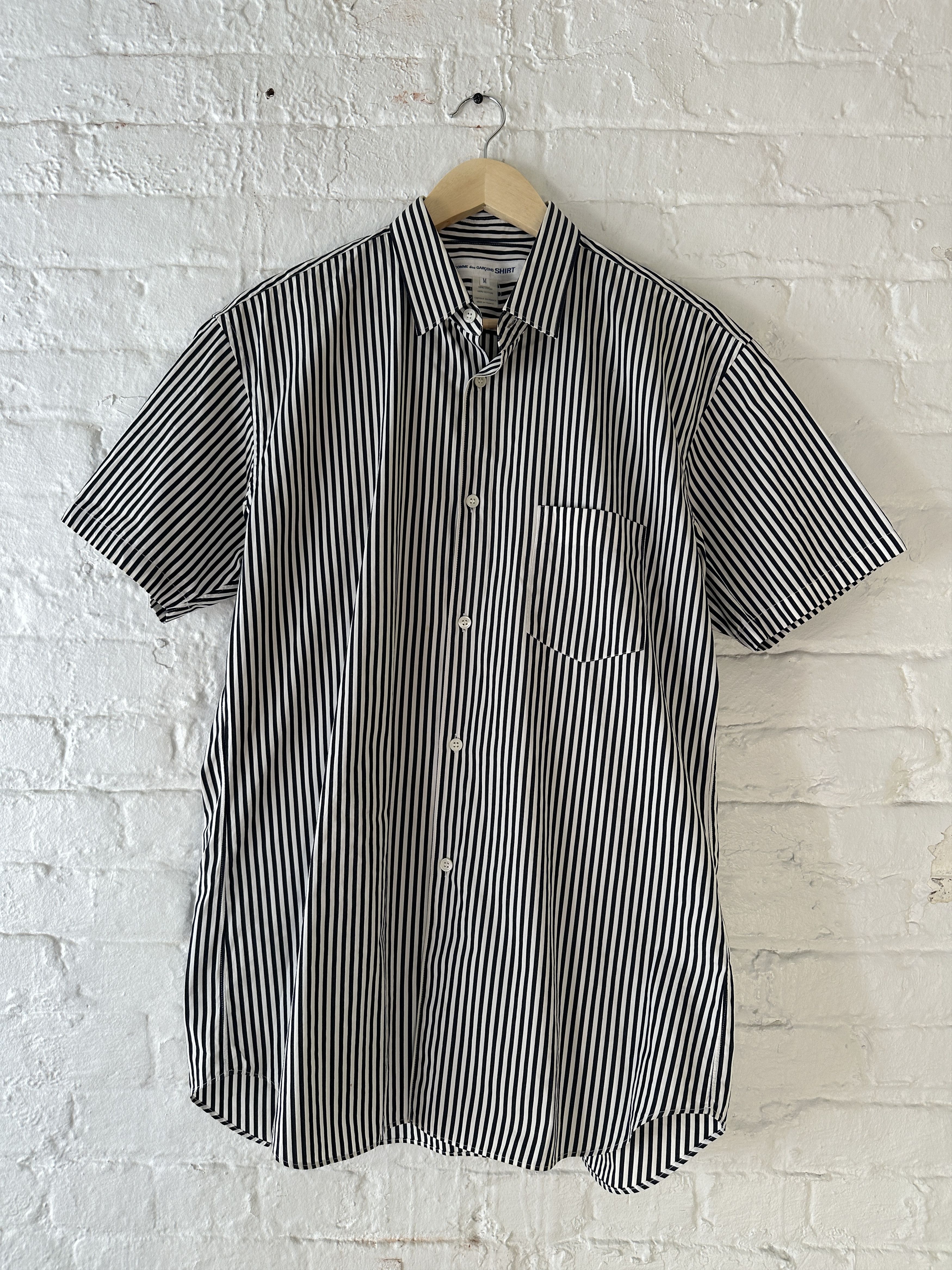 Comme des Garcons Comme des Garcons SHIRT Striped Short Sleeve Button Up Shirt Size US M / EU 48-50 / 2 - 1 Thumbnail
