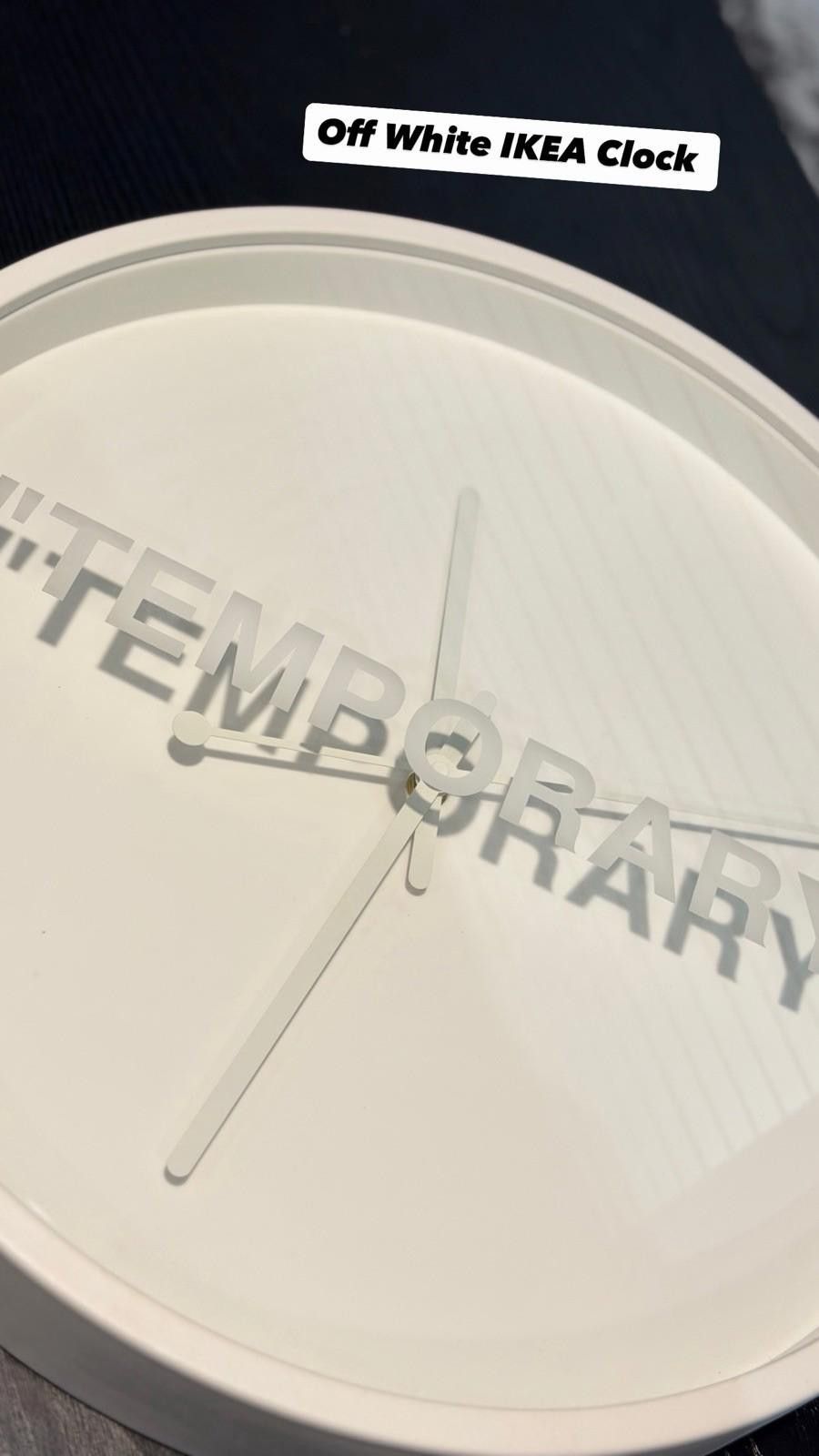 Ikea Virgil Abloh x IKEA MARKERAD Temporary Wall Clock Off-White Size ONE SIZE - 12 Thumbnail