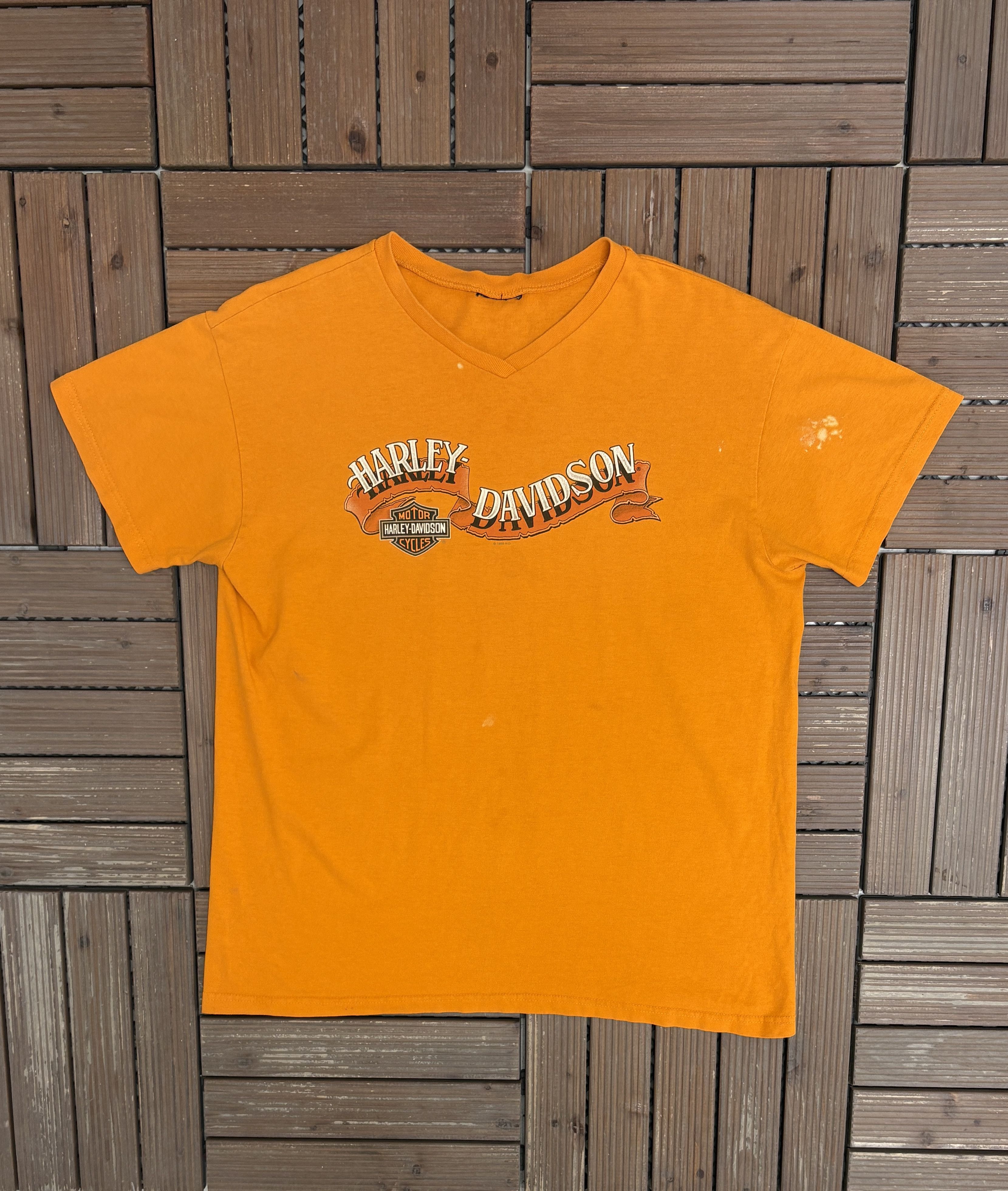 Vintage Harley Davidson Naples, Florida Vintage Orange T-Shirt Tee Size US M / EU 48-50 / 2 - 1 Thumbnail