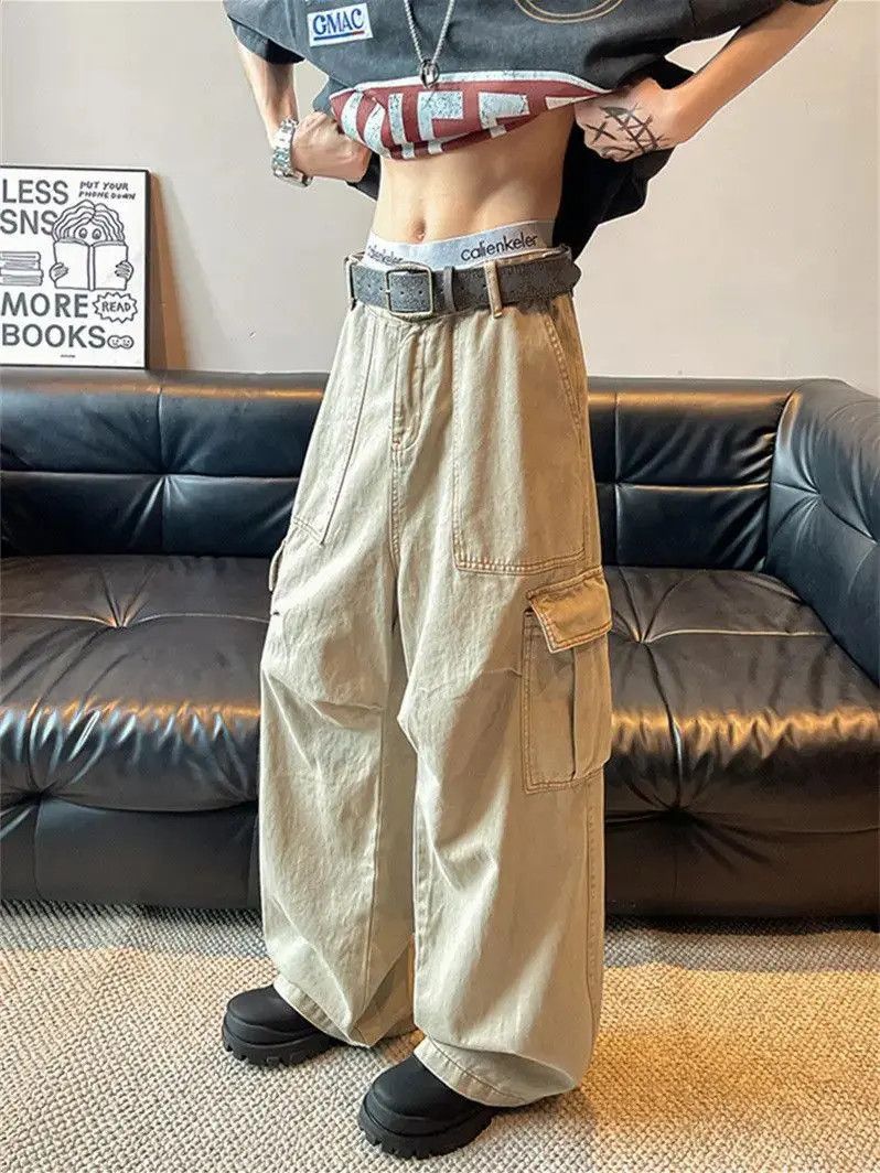 Japanese Brand Retro loose straight pocket jeans Size US 32 / EU 48 - 5 Thumbnail