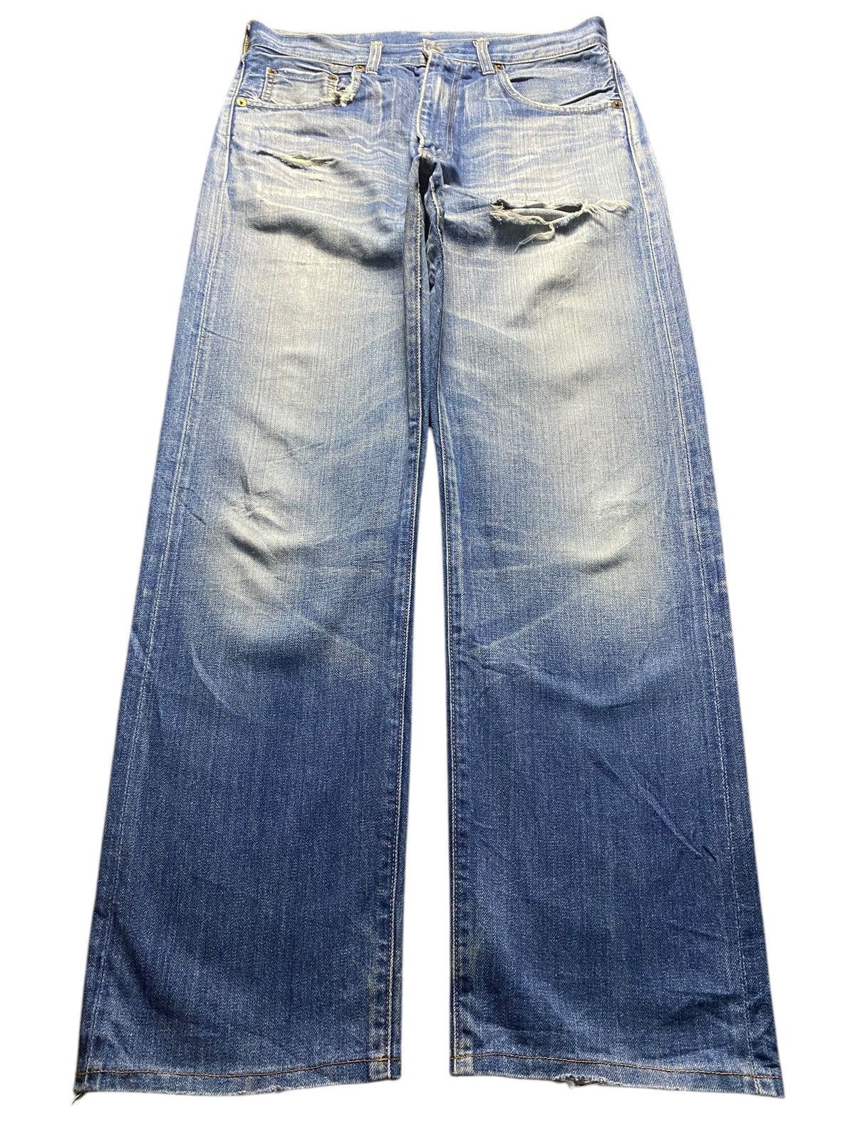 Levi's Levis 503 Big E 70s Selvedge Talon Zip Jeans Size US 32 / EU 48 - 2 Thumbnail