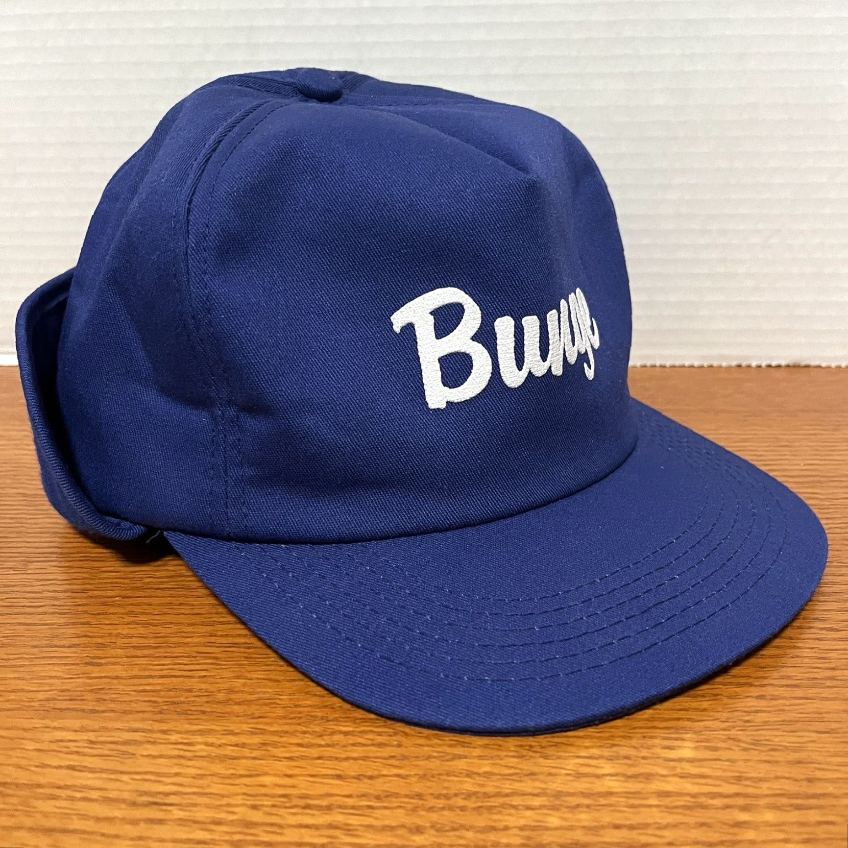 Vintage VINTAGE K-Products Bunge Hat Cap Winter Trapper Ear Neck Flap Blue Mens Adult 6 7/8 - 7 5/8 Trucker Hat 90s Punk Retro Rock Adjustable Neck Flap Men Size ONE SIZE - 6 Thumbnail