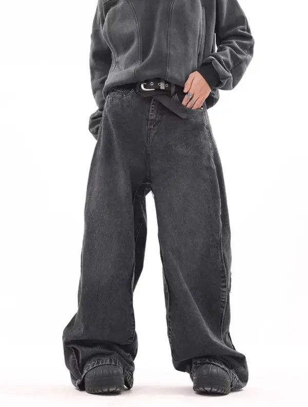 Japanese Brand VIBE Vintage distressed deconstructed wavy baggy jeans Size US 30 / EU 46 - 3 Thumbnail