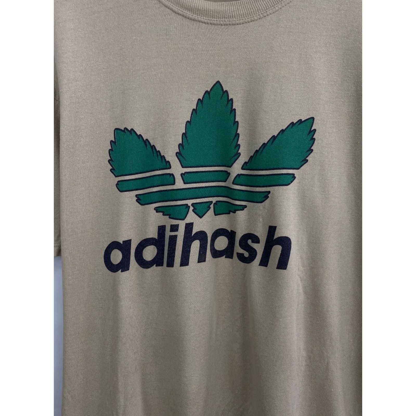 Vintage VINTAGE Cannabis Adihash T-Shirt 90s Beige XL/XXL Men Large Rare Y2K Hype Shirts Mens Size US XL / EU 56 / 4 - 4 Thumbnail