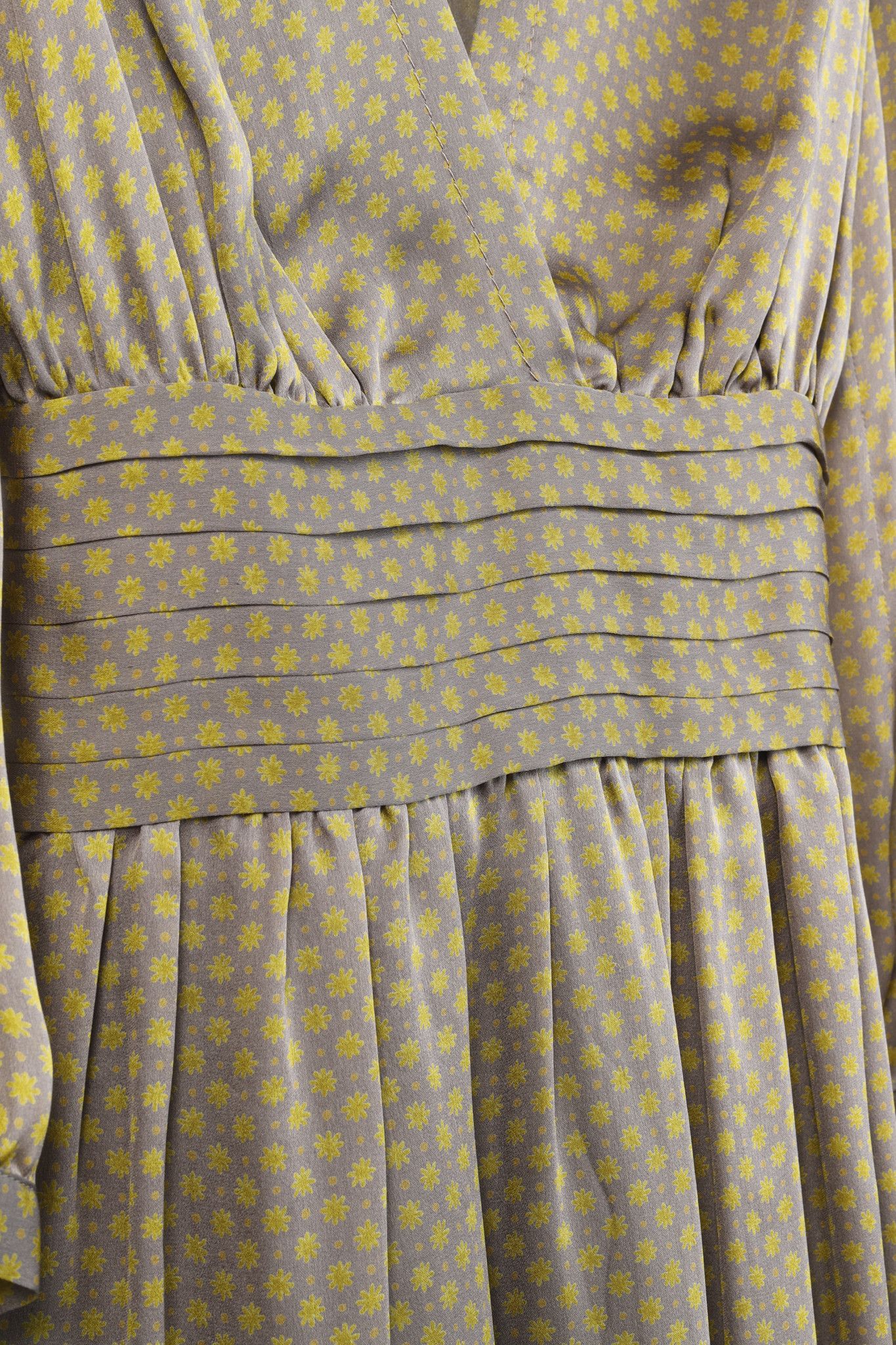 Stella McCartney Stella McCartney Grey and Yellow Ditsy Floral Silk Dress Size S / US 4 / IT 40 - 7 Thumbnail
