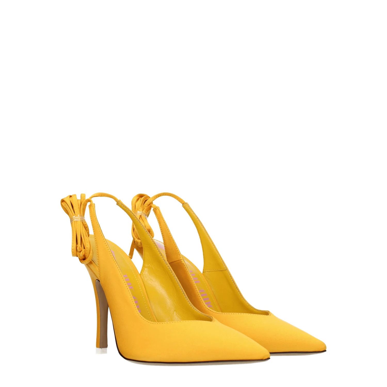 The Attico ob1o1e1224 Satin Sandals in Yellow Size US 9 / IT 39 - 2 Thumbnail