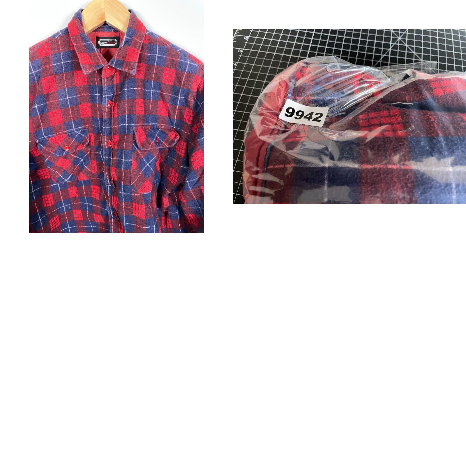 Vintage VINTAGE Above Average Quilted Flannel Shirt Jacket Men XL Tall Red Blue Plaid Insulated Shacket Size US XL / EU 56 / 4 - 9 Thumbnail