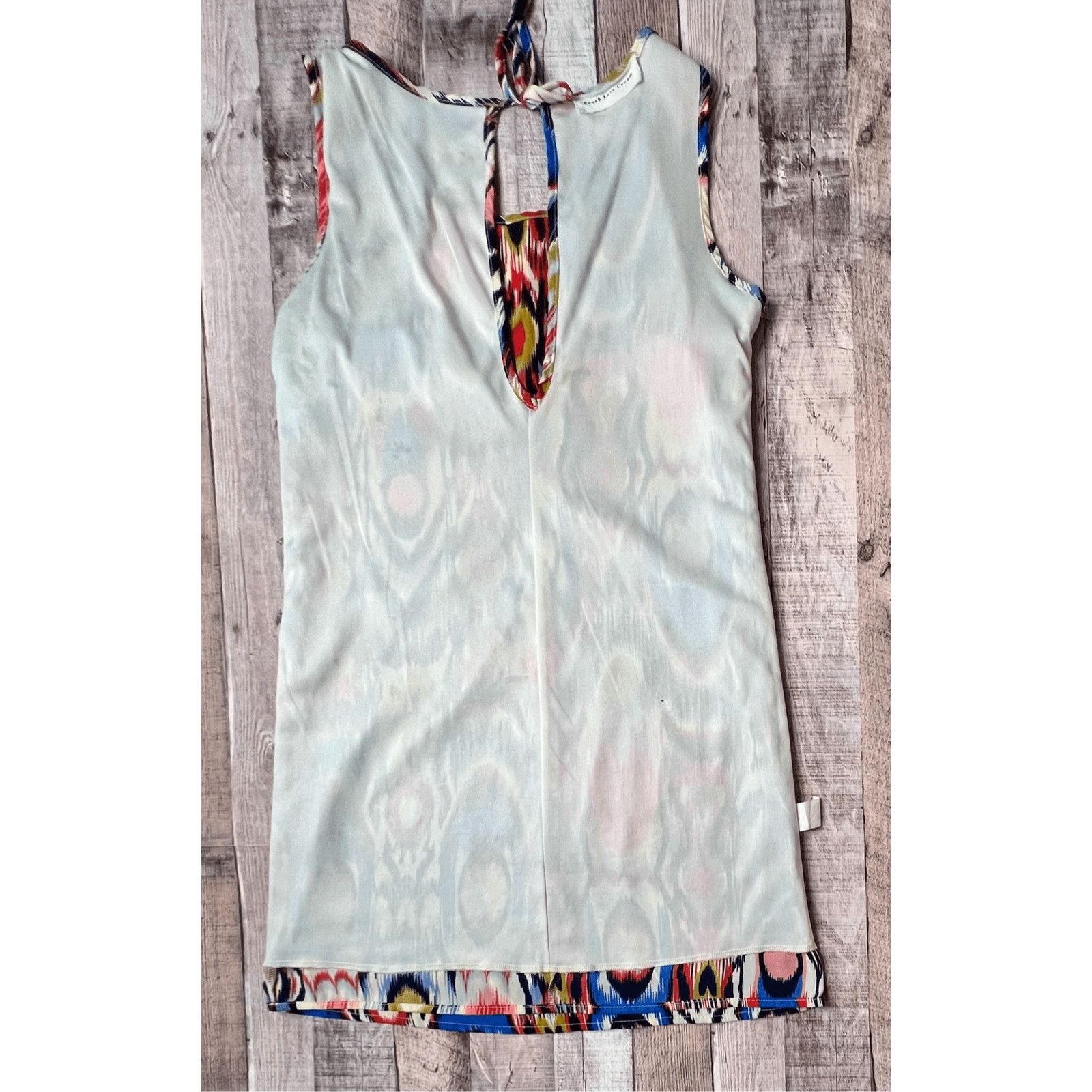 Other Peach Love Cream Ikat Colorful Sleeveless Shift Dress MEDIUM Size M / US 6-8 / IT 42-44 - 10 Thumbnail