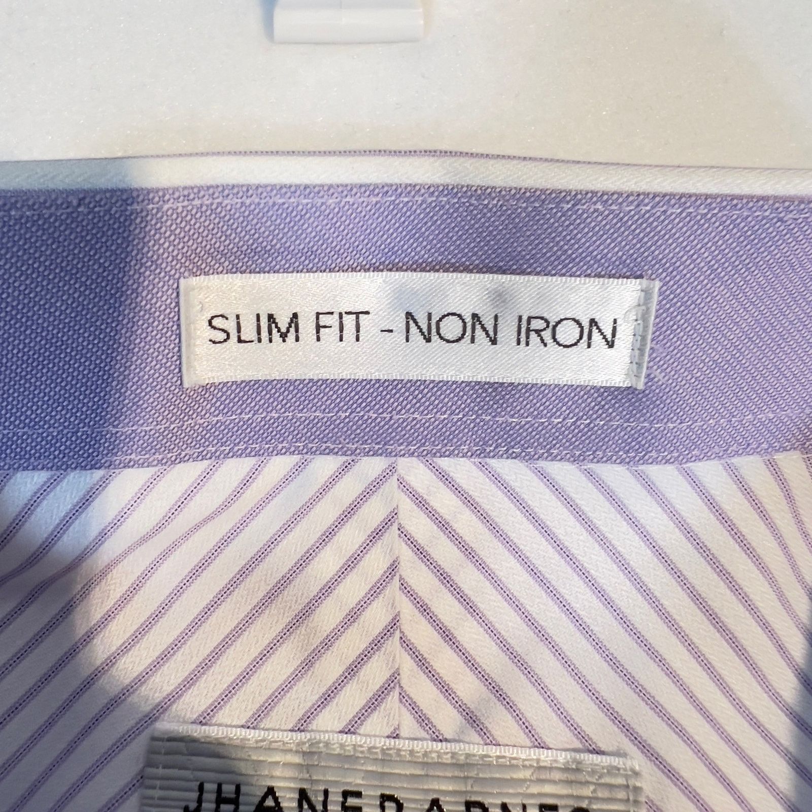 Other Jhane Barnes Button Dress Shirt Men's 18 34/35 Slim Fit Size US L / EU 52-54 / 3 - 3 Thumbnail