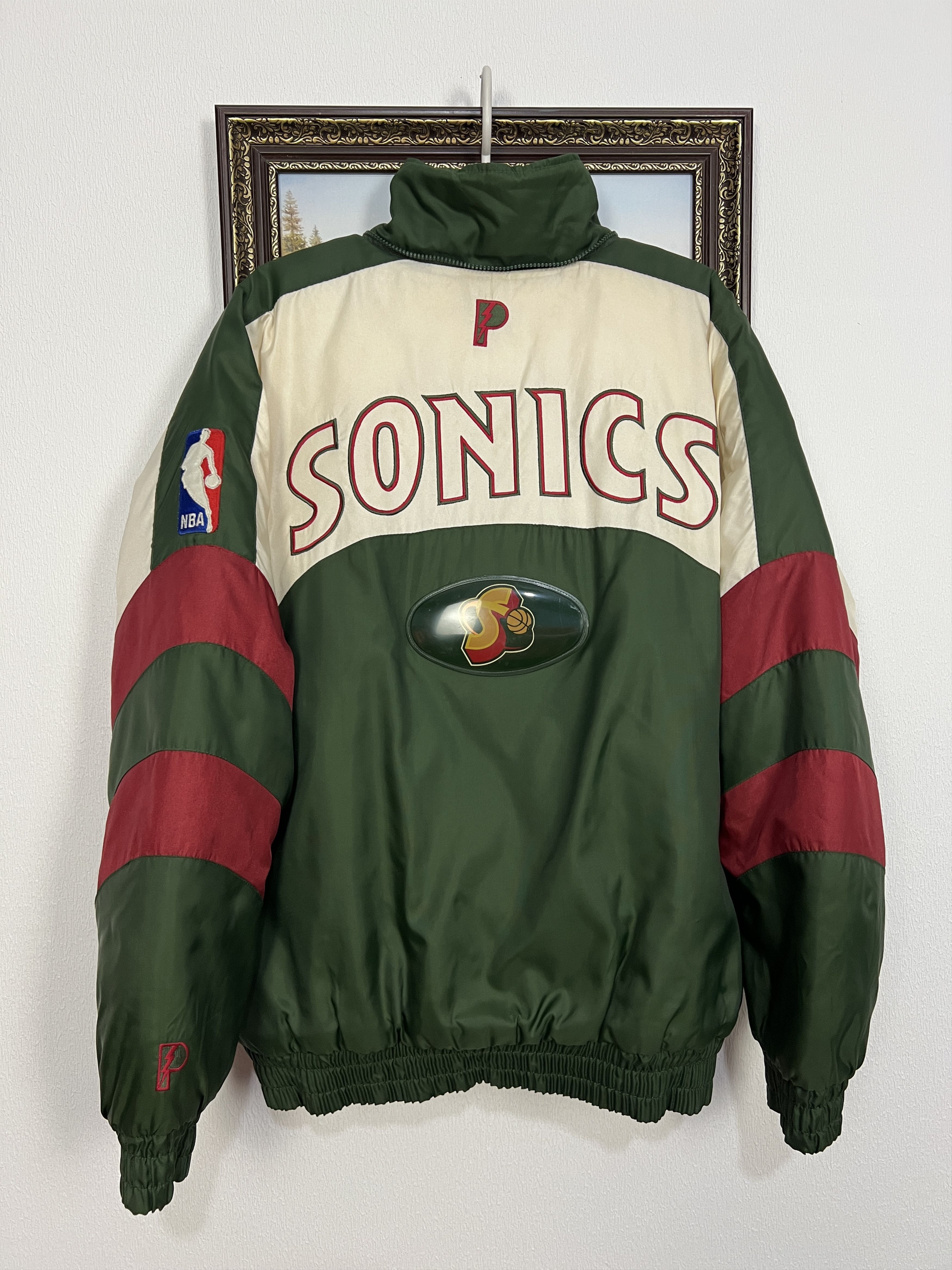 Pro Player Vintage 90's Seattle Super Sonics Padded Bomber Jacket NBA Size US XL / EU 56 / 4 - 1 Thumbnail