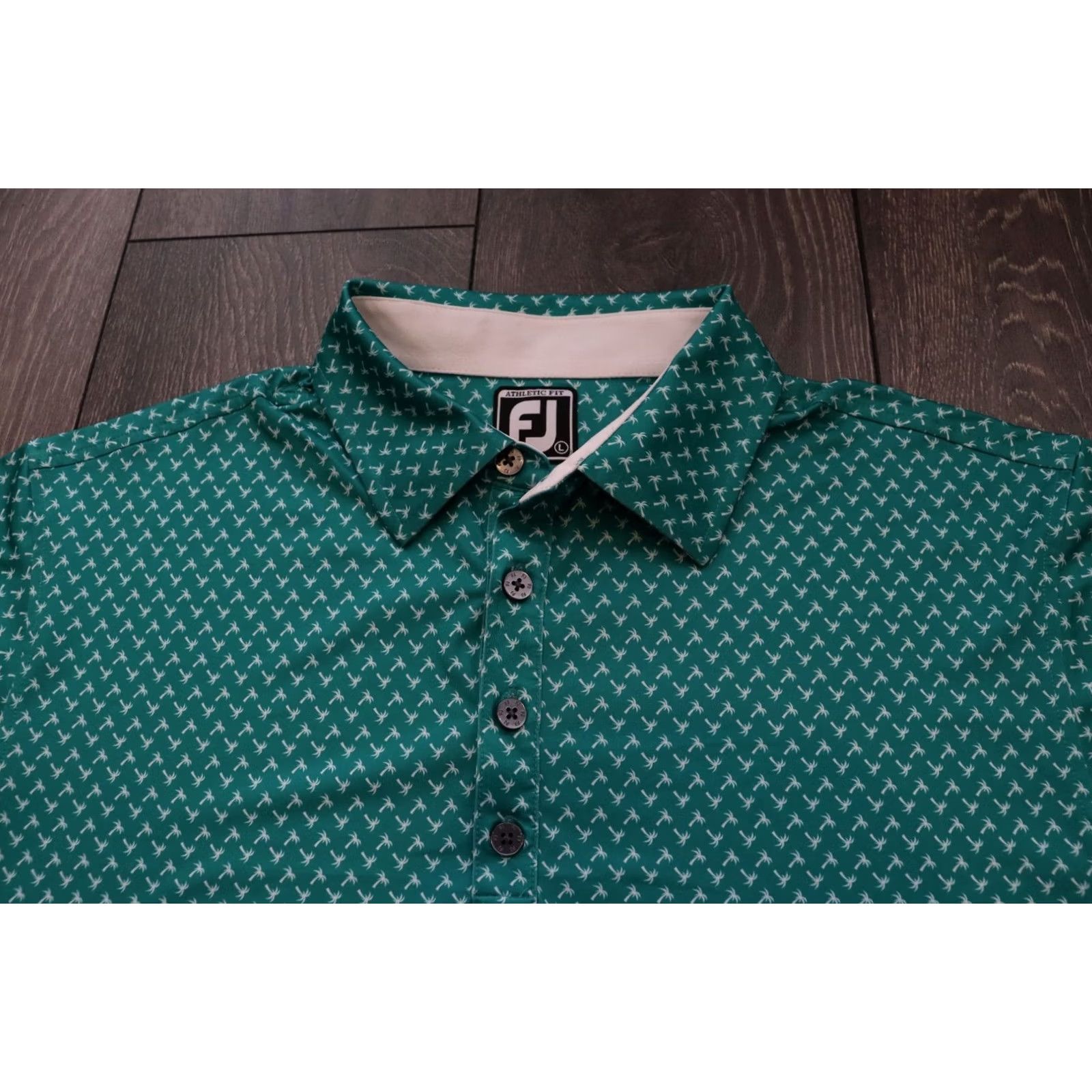 Footjoy FootJoy FJ Shirt Men’s Large Palm Tree Geometric AOP Performance Golf Jersey Shirt Size US L / EU 52-54 / 3 - 2 Thumbnail