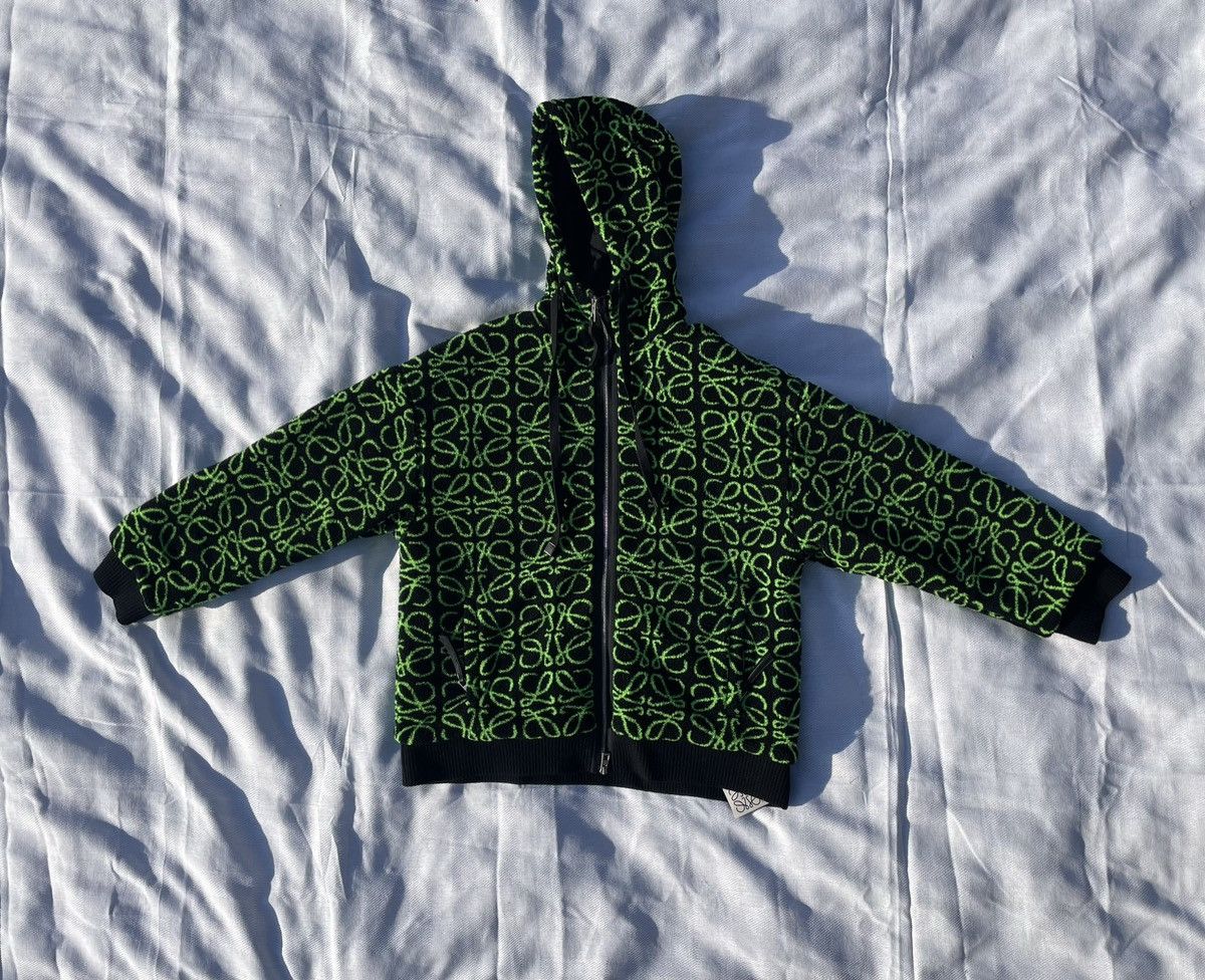 Loewe LOEWE Oversized Leather-Trimmed Jacquard Fleece Parka Size US L / EU 52-54 / 3 - 10 Thumbnail