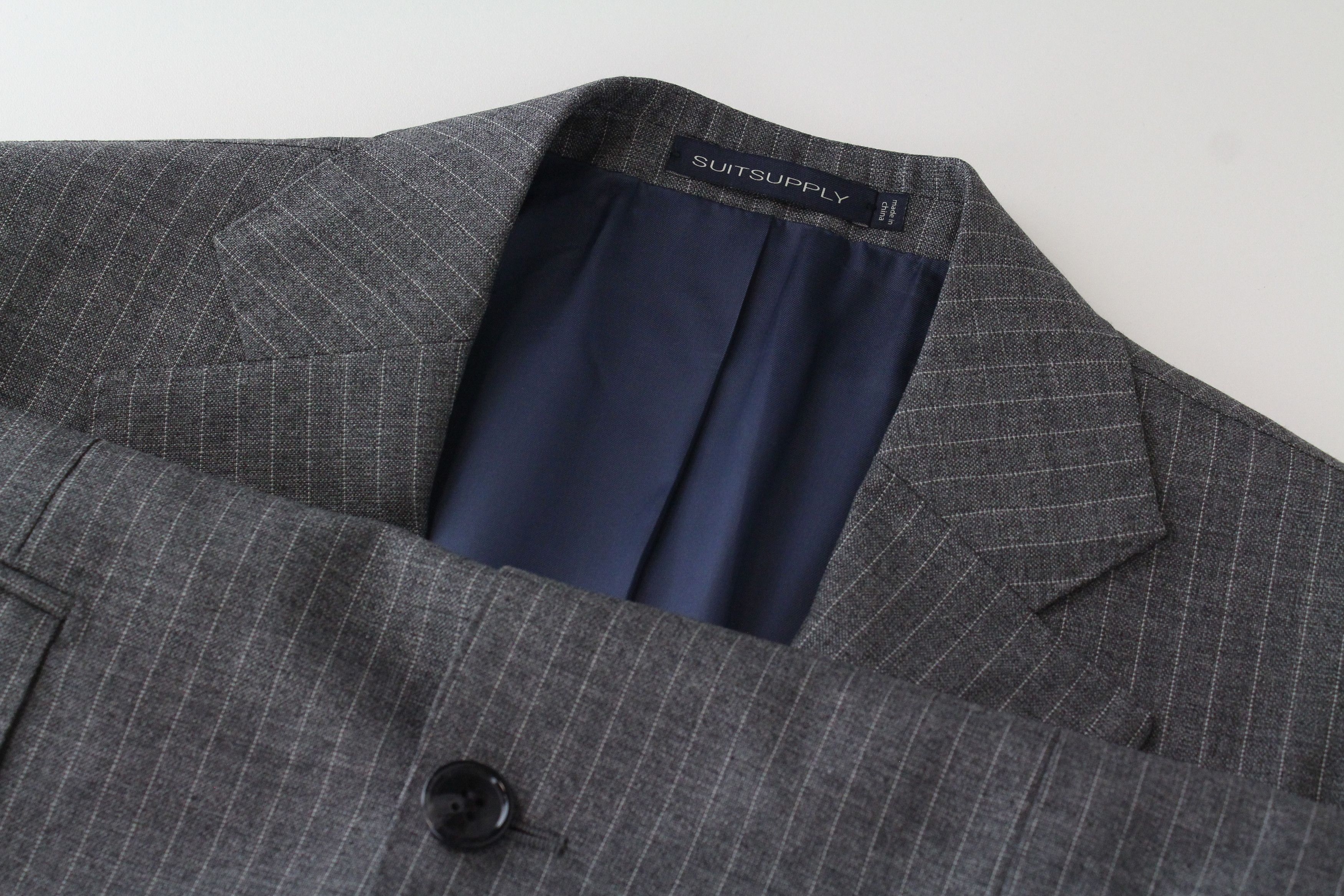 Suitsupply LAZIO UK36R Grey Wool Pinstriped Blazer 61049 Size 36R - 2 Thumbnail