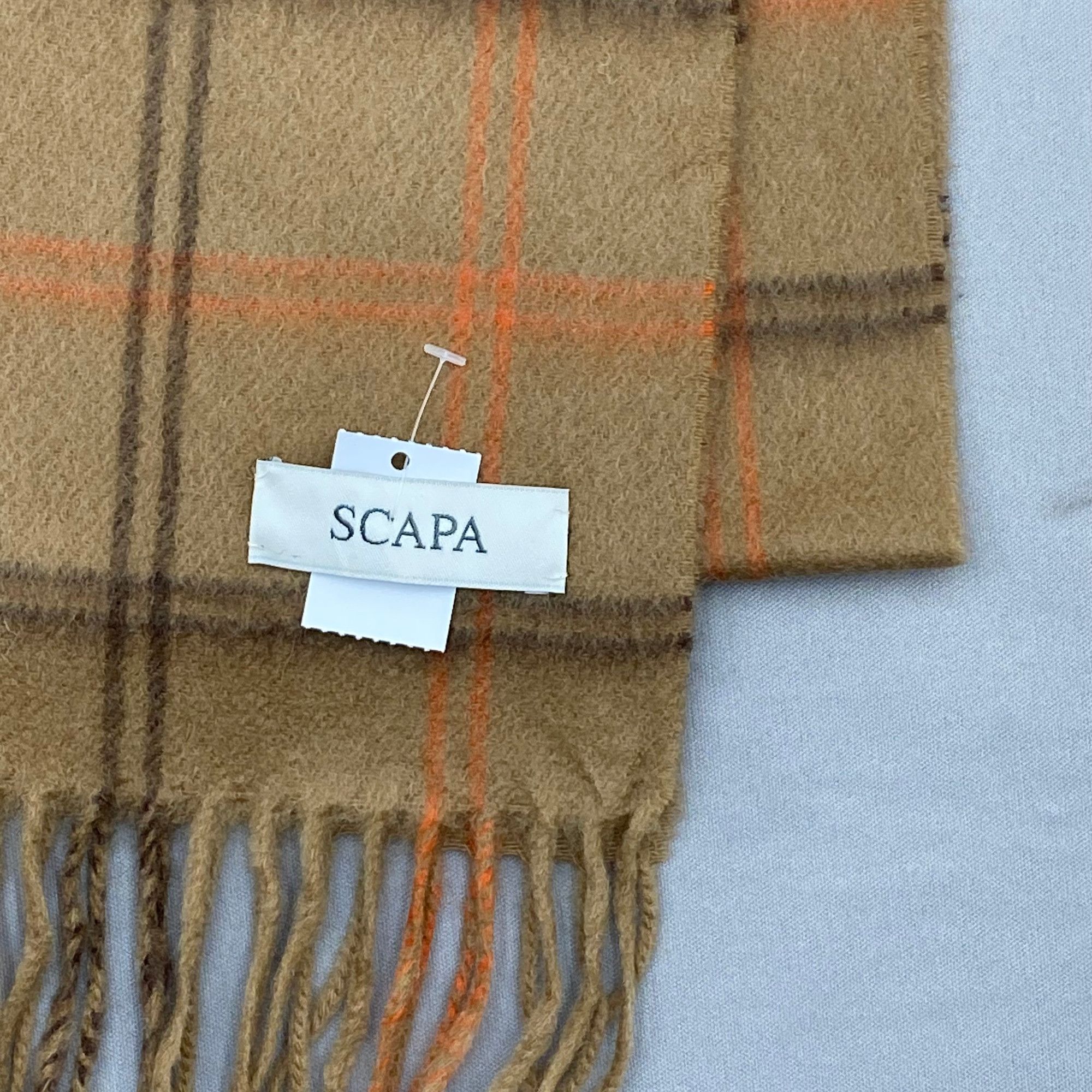 Japanese Brand Vintage Scapa Scarf Muffler Wool Plaid Fringe Neck Scarves Size ONE SIZE - 4 Thumbnail