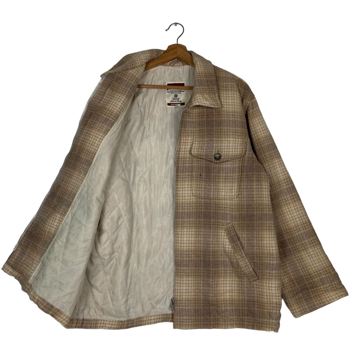 Flannel CREATION CUBE Shadow Plaid Checked Jacket #0024-C2 Size US M / EU 48-50 / 2 - 11 Thumbnail