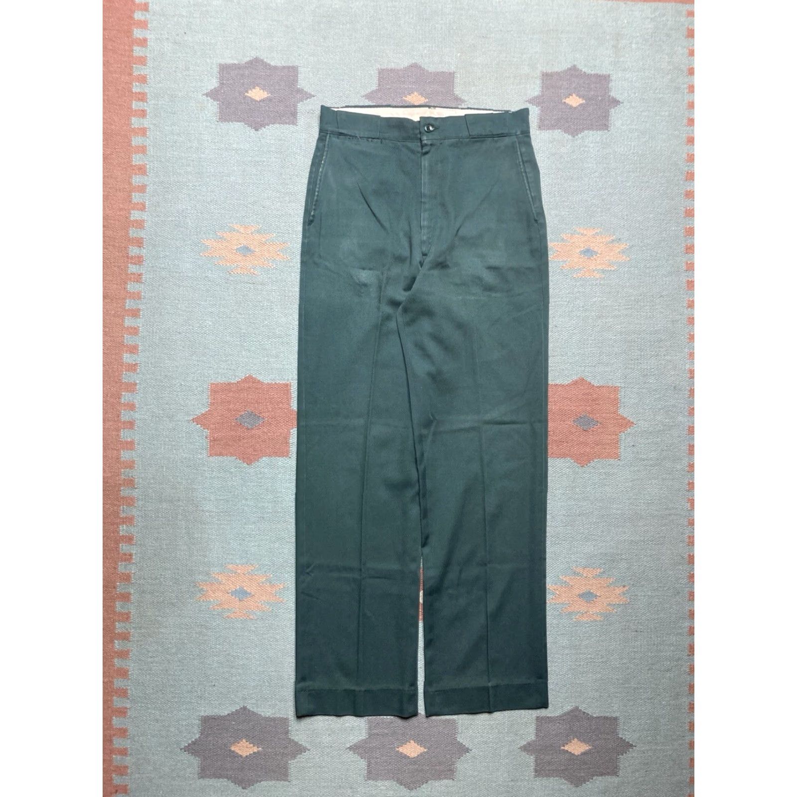 Vintage VINTAGE 70s chino work pants permanent press workwear green twill talon 29x30 Men Pants Green Chino 70s Workwear Mens Size US 29 - 4 Thumbnail