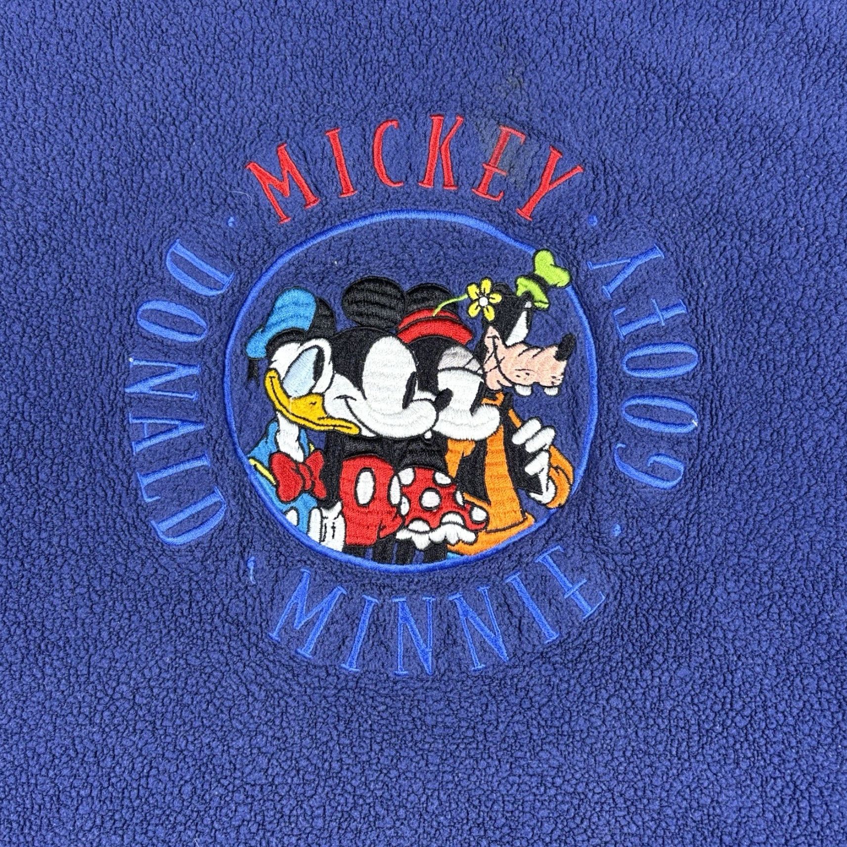 Disney VINTAGE Disney The Disney Store Fleece Sweatshirt Embroidered Mickey Large 90s USA Shirt Mens Blue Cotton Size US L / EU 52-54 / 3 - 6 Thumbnail