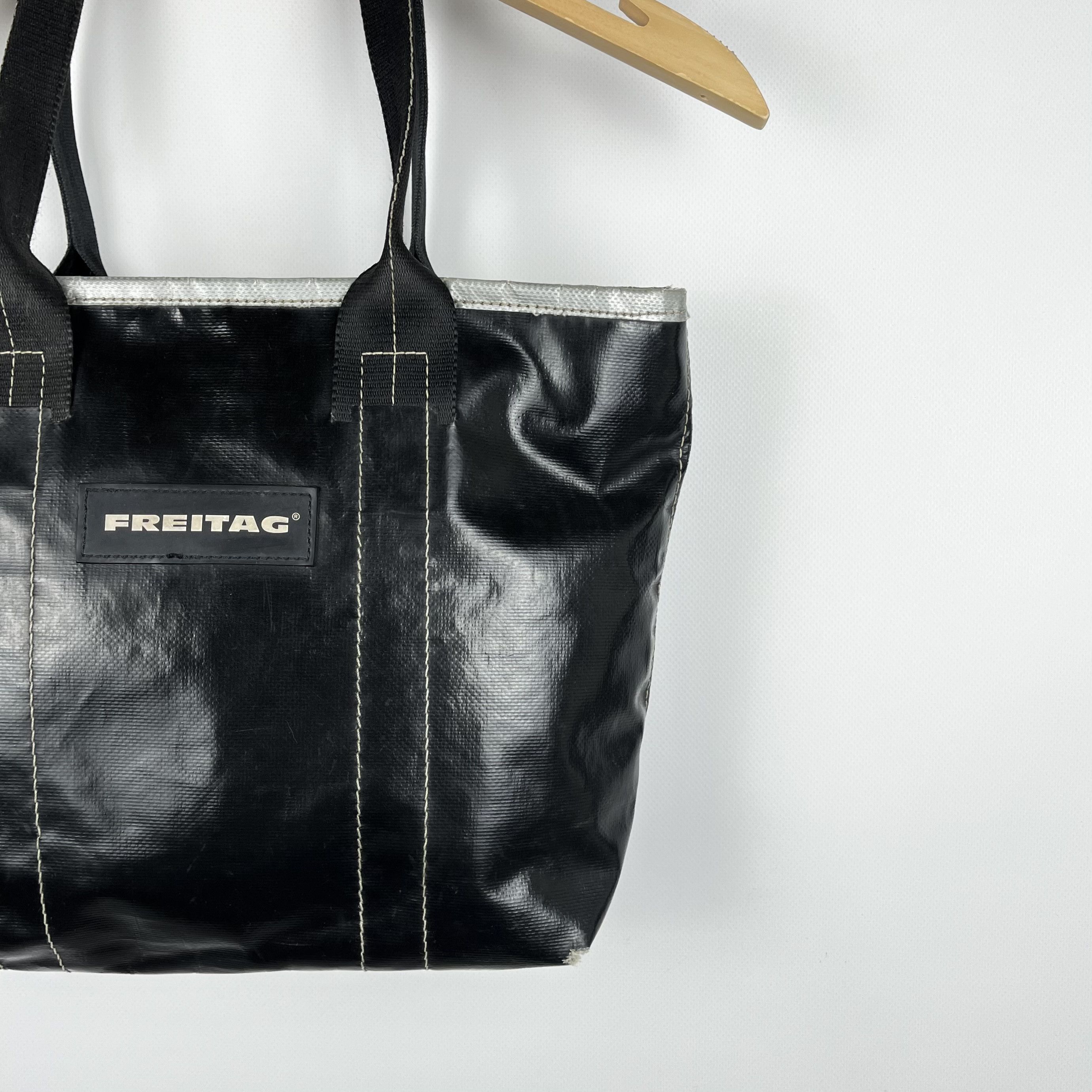 Freitag Freitag Recycled Shoulder Black Tote Bag Size ONE SIZE - 3 Thumbnail