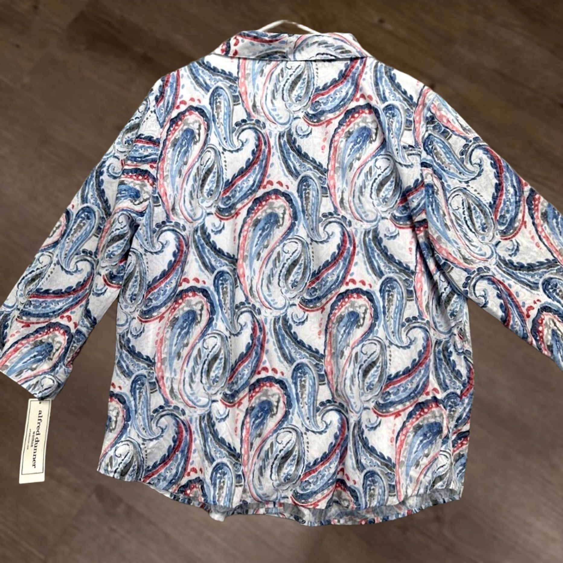 Vintage Alfred Dunner Button Up Shirt Womens 1X Plus Multi Paisley Bella Vista Top NEW Size XL / US 12-14 / IT 48-50 - 1 Thumbnail