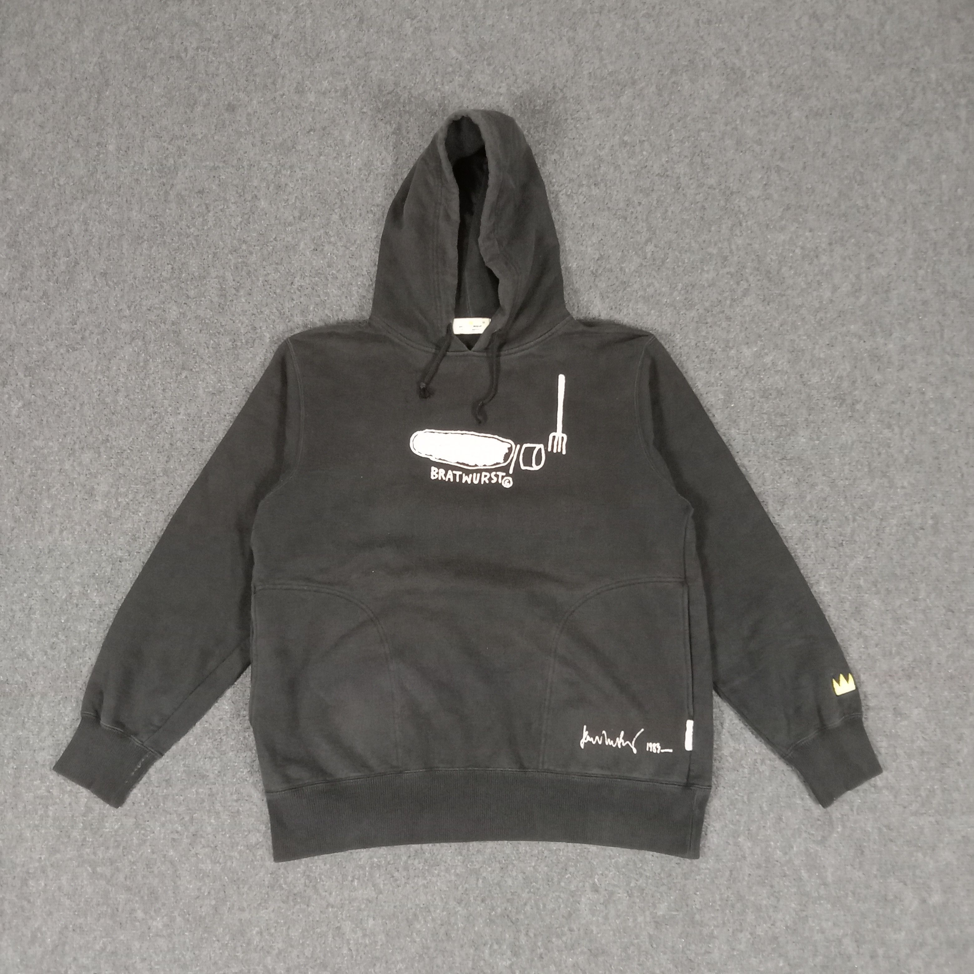 Jean-Michel Basquiat × Vintage Jean Michael Basquiat American Art Bratwurst Hoodies Size US M / EU 48-50 / 2 - 1 Thumbnail