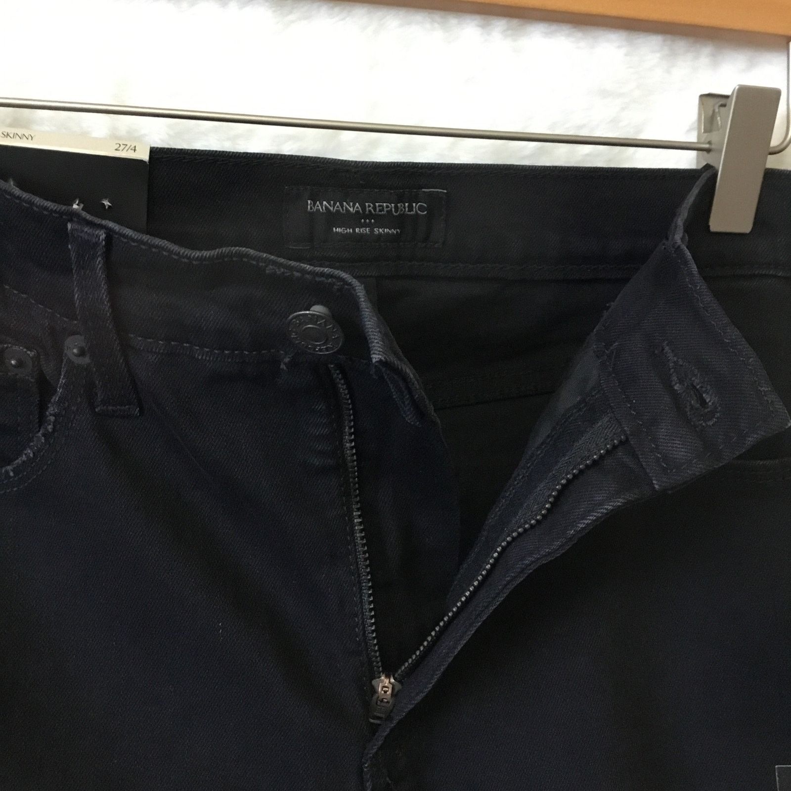 Banana Republic Banana Republic High Rise Black Denim Skinny Jeans Size 27" / US 4 / IT 40 - 6 Thumbnail