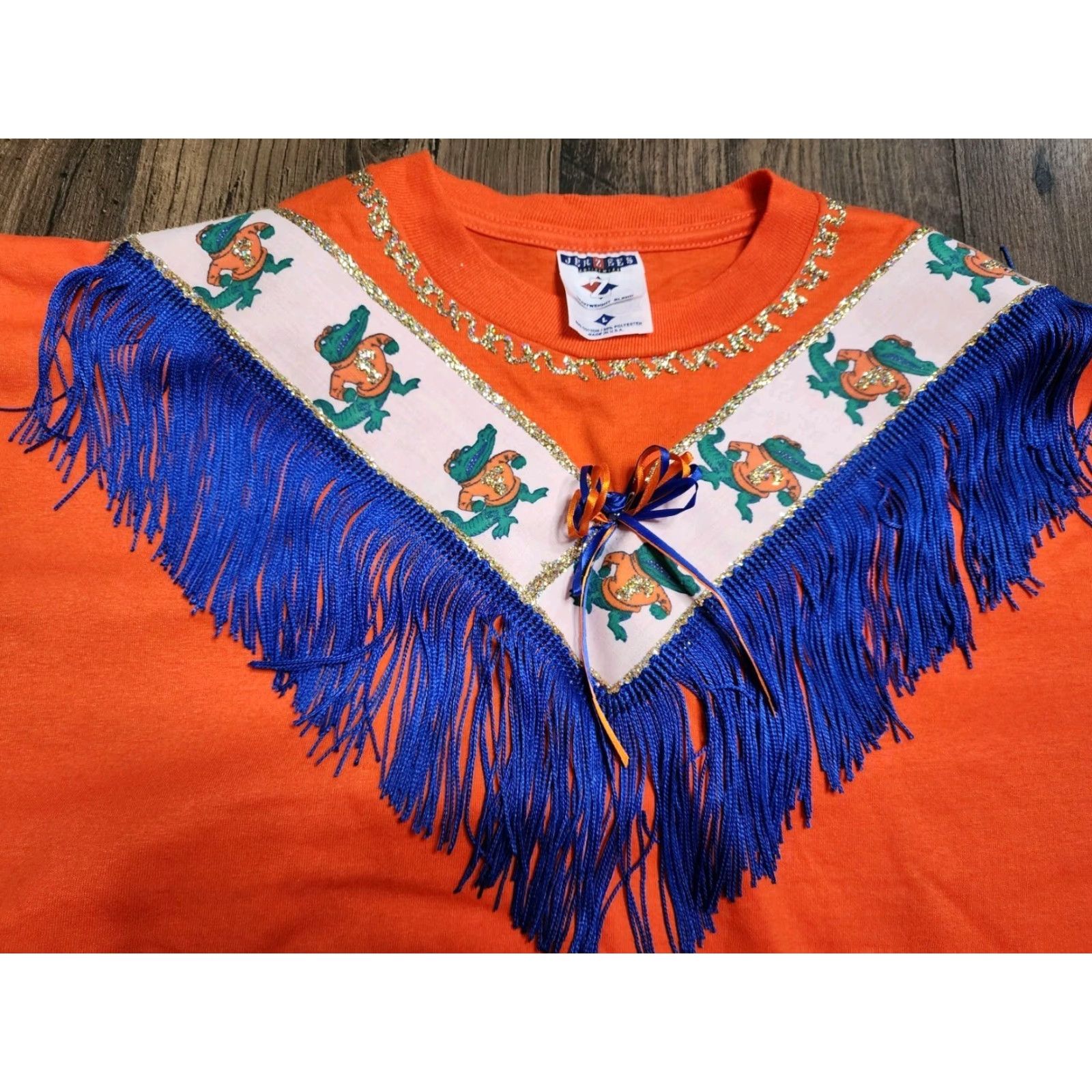 Jerzees VINTAGE University of Florida Gators T-Shirt Short Sleeve Unisex Large Orange 1980s Graphic Tee Size US L / EU 52-54 / 3 - 2 Thumbnail