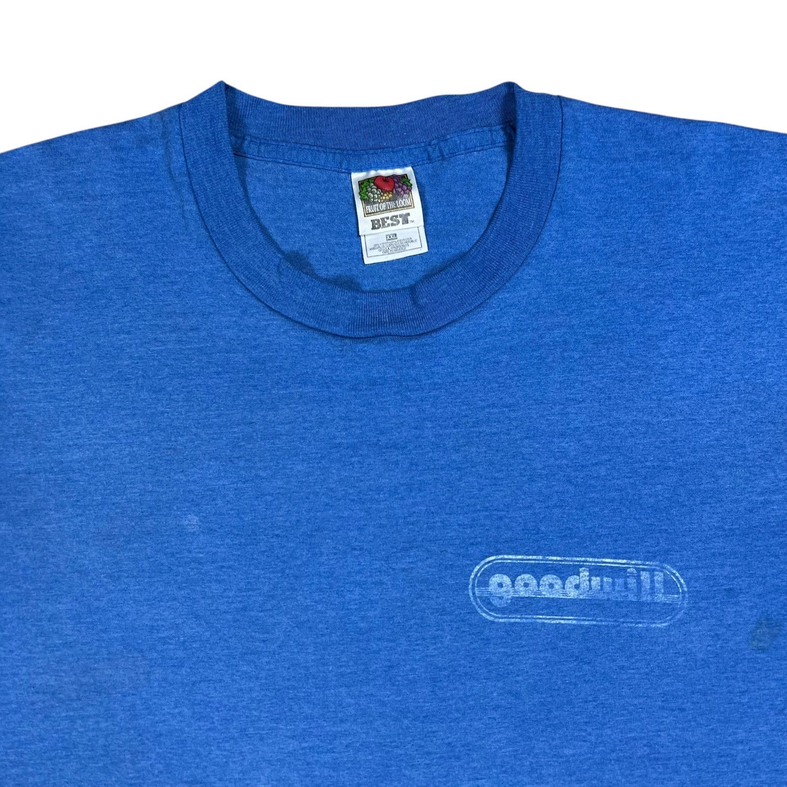Fruit Of The Loom × Vintage Vintage 90s goodwill thrift store faded blue tee (XXL) Size US XXL / EU 58 / 5 - 5 Thumbnail
