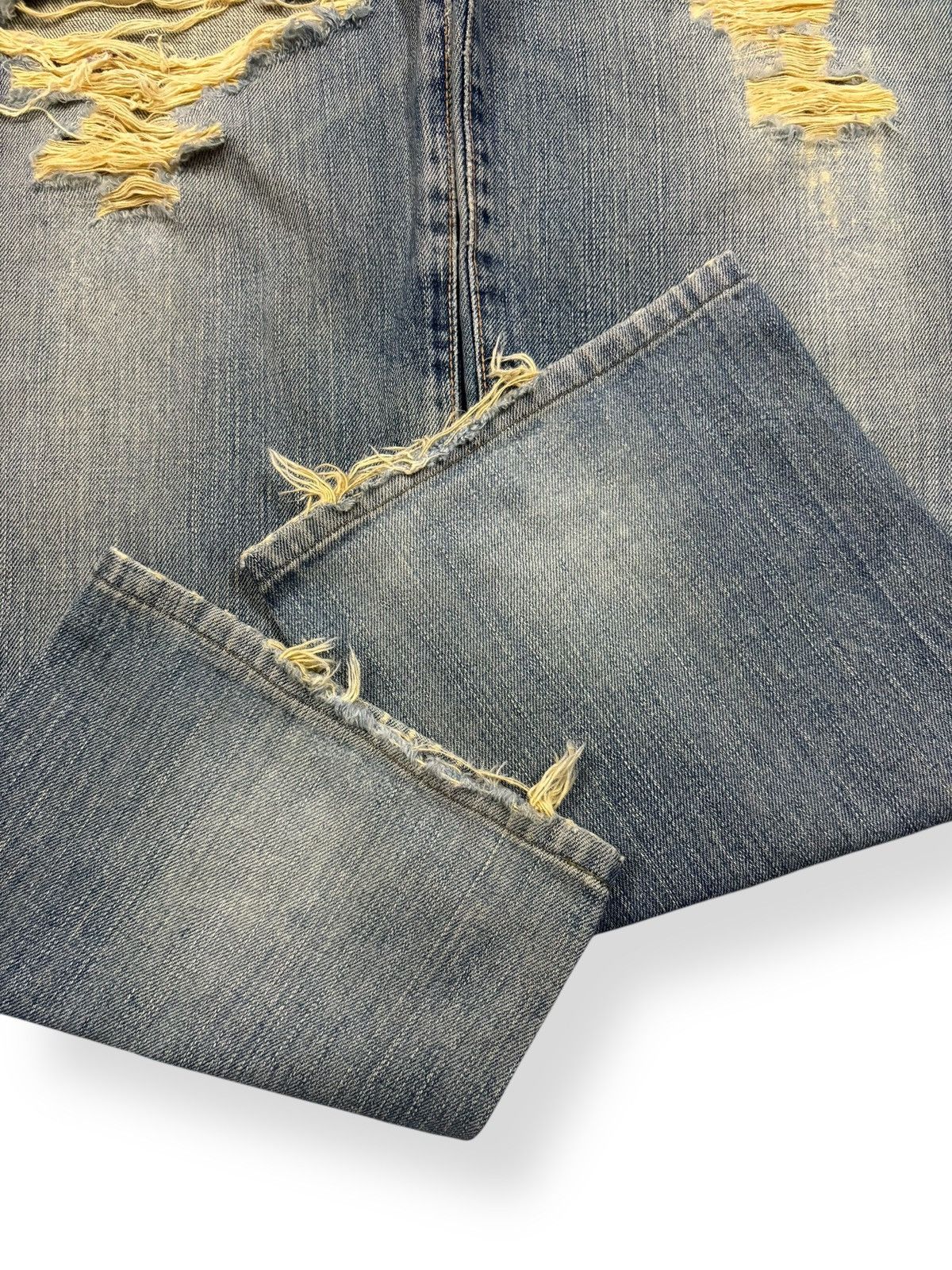 Edwin Vintage Edwin 505X Selvedge Mud Wash Loose Distressed Jeans Size US 31 - 11 Thumbnail