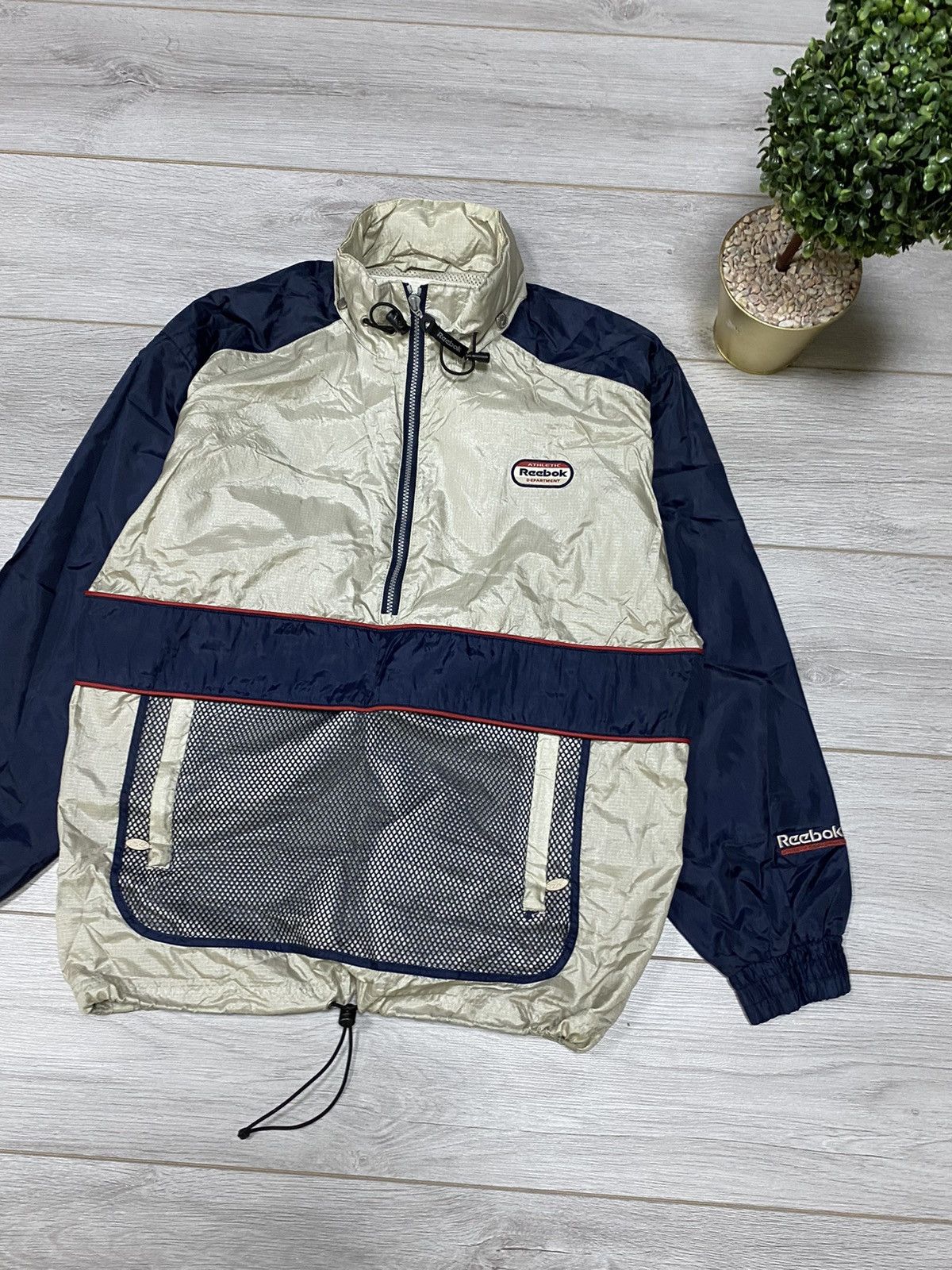 Reebok Reebok vintage 90s oversize half zip windbreaker jacket Size US S / EU 44-46 / 1 - 3 Thumbnail
