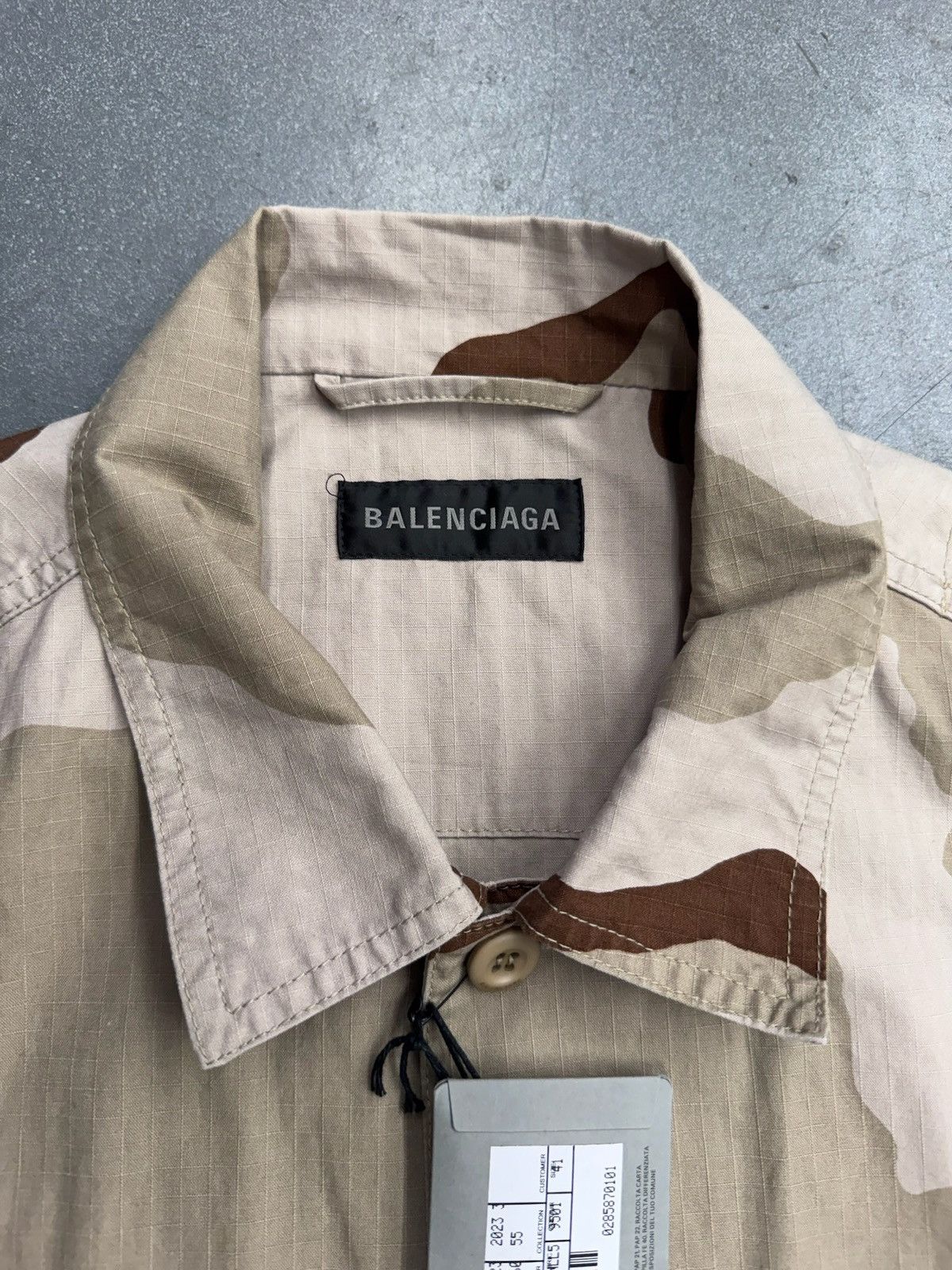Balenciaga Balenciaga Camo Oversized Cargo Shirt - Size 41 Size US XXL / EU 58 / 5 - 5 Thumbnail