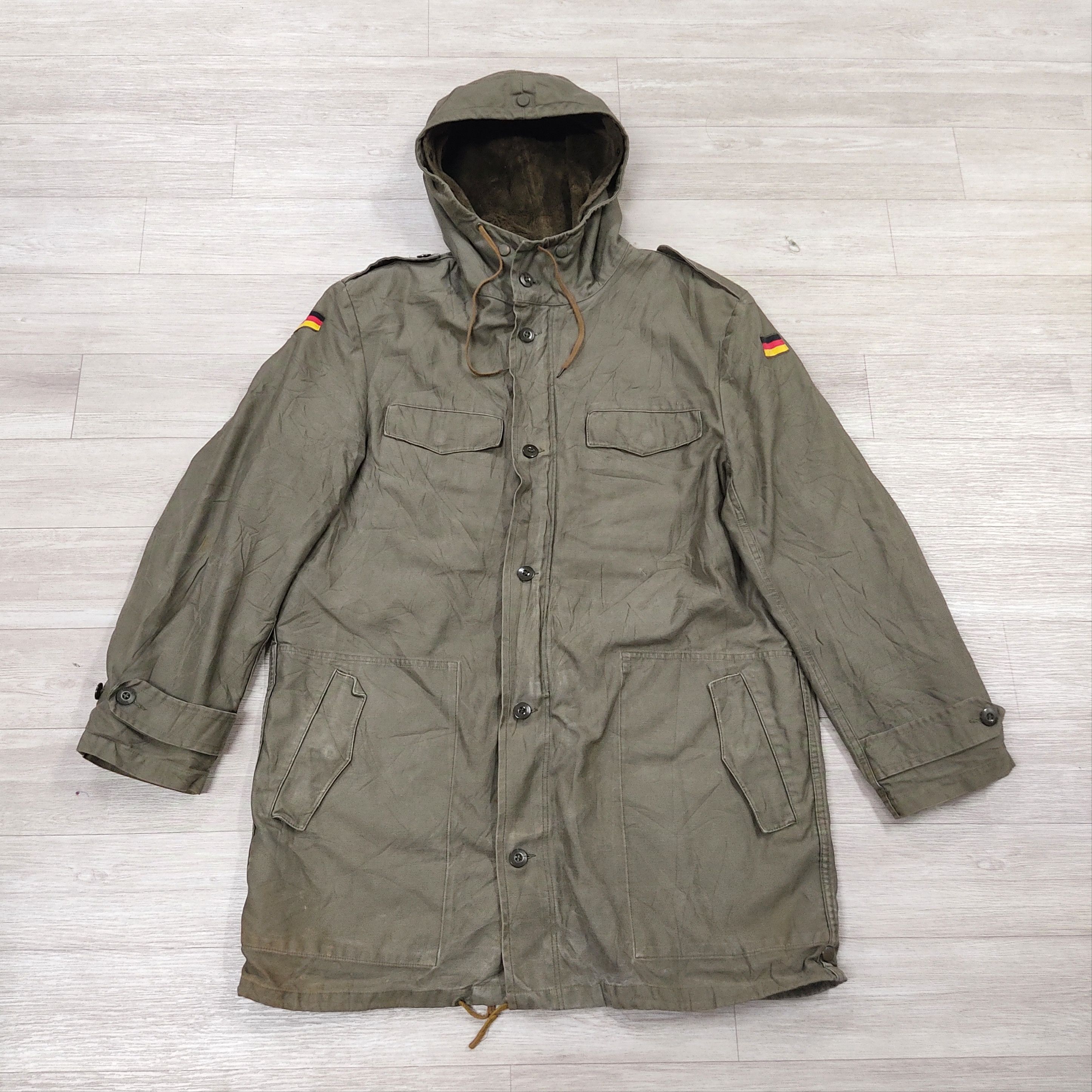 Vintage Vtg OG German Army Scharrer Untergriesnach Parka Size US L / EU 52-54 / 3 - 2 Thumbnail
