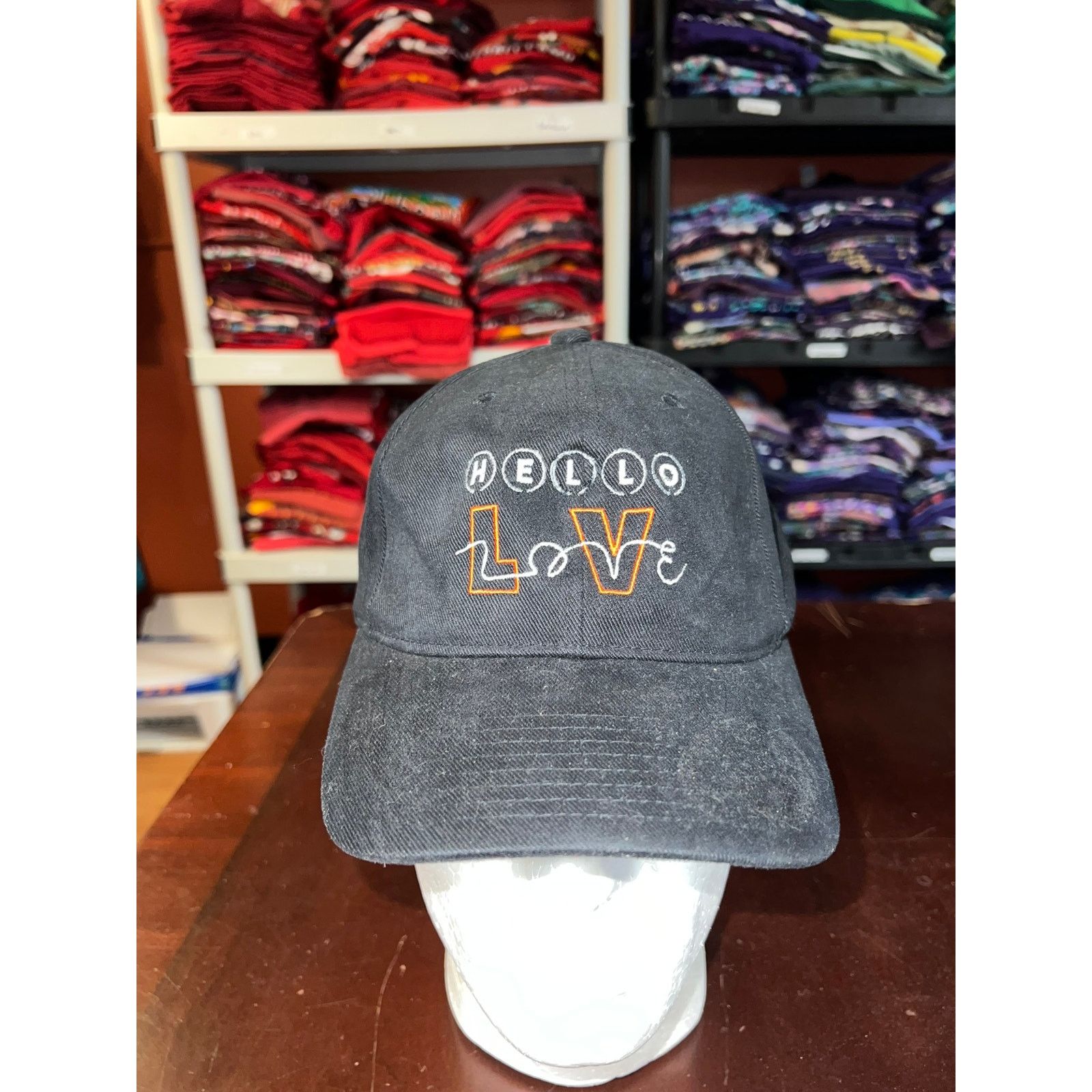 Yupong Yupoong Hat Hello Love Black Orange Cap Headwear Size ONE SIZE - 1 Thumbnail