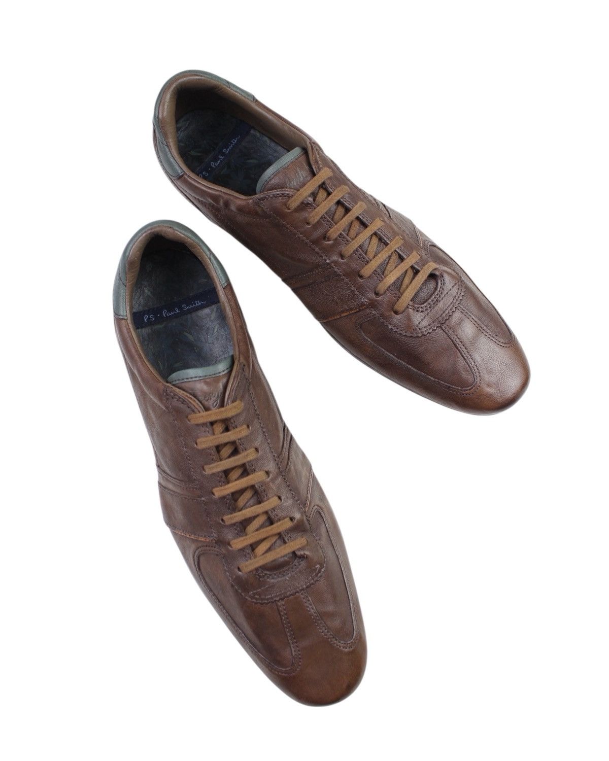 Paul Smith 2000S PAUL SMITH PS MEN’S BROWN LEATHER SNEAKERS Size US 9 / EU 42 - 4 Thumbnail