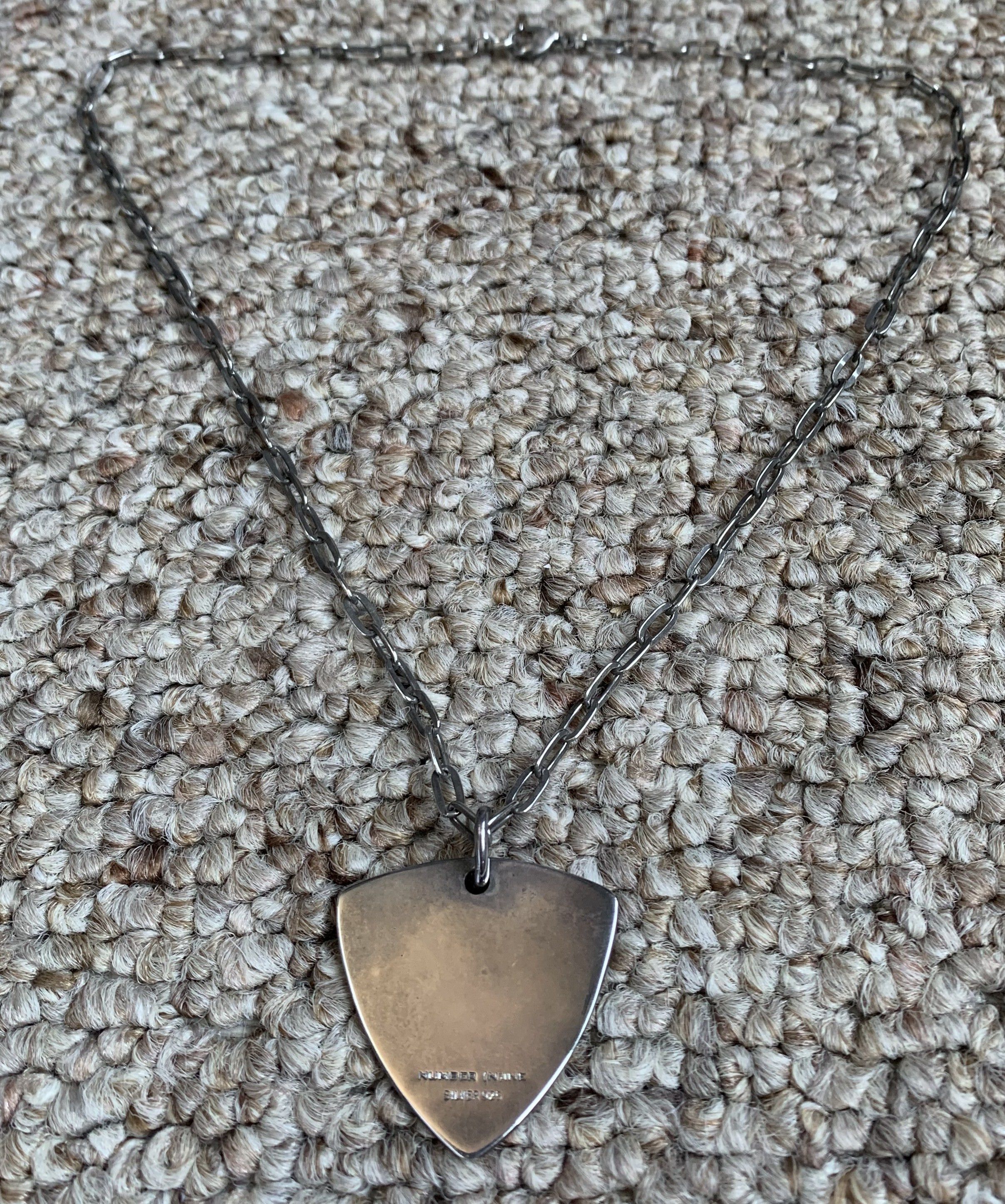 Number (N)ine F/W 2005 Number (N)ine Silver Fender Guitar Pick Necklace Size ONE SIZE - 5 Thumbnail