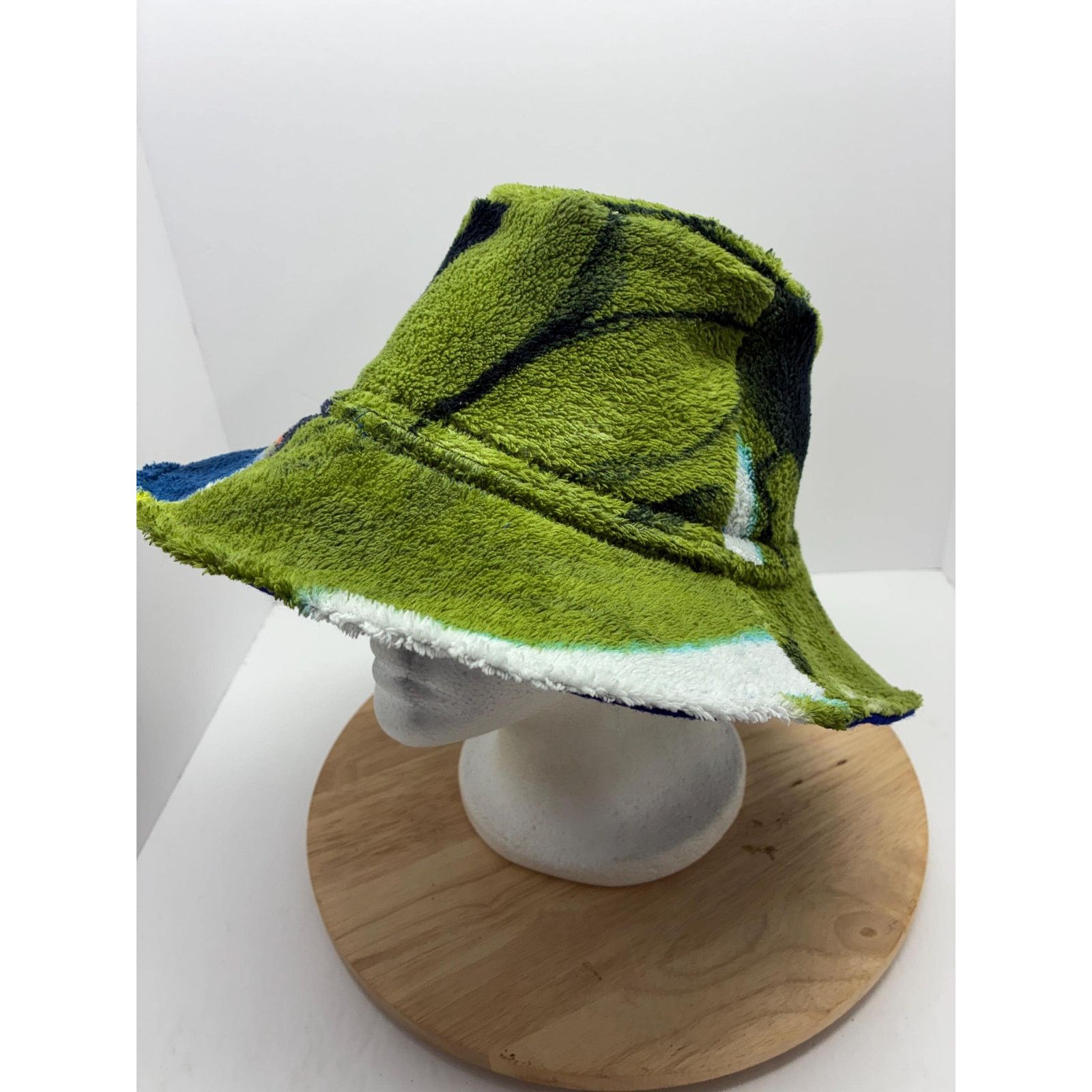 Other Plush Fleece Bucket Hat Large | Abstract Green Sherpa Hat Size ONE SIZE - 2 Thumbnail