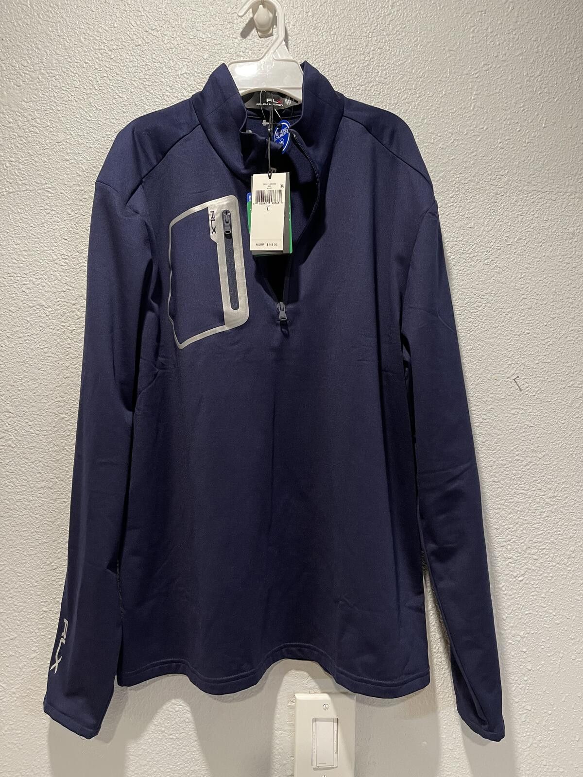 RLX Ralph Lauren RLX Ralph Lauren Navy Blue Quarter Zip Pullover Jacket SizeL Size US L / EU 52-54 / 3 - 1 Thumbnail