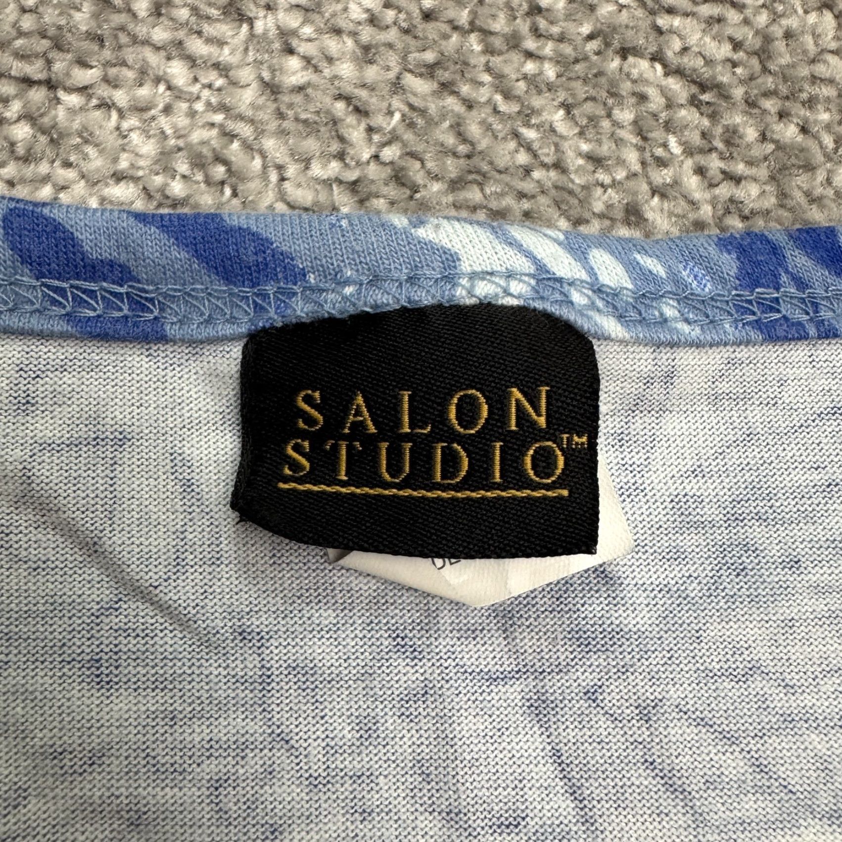 Vintage Salon Studio T-Shirt Womens Blue Animal Print Crew Neck Short Sleeve Regular Fit L Size L / US 10 / IT 46 - 5 Thumbnail