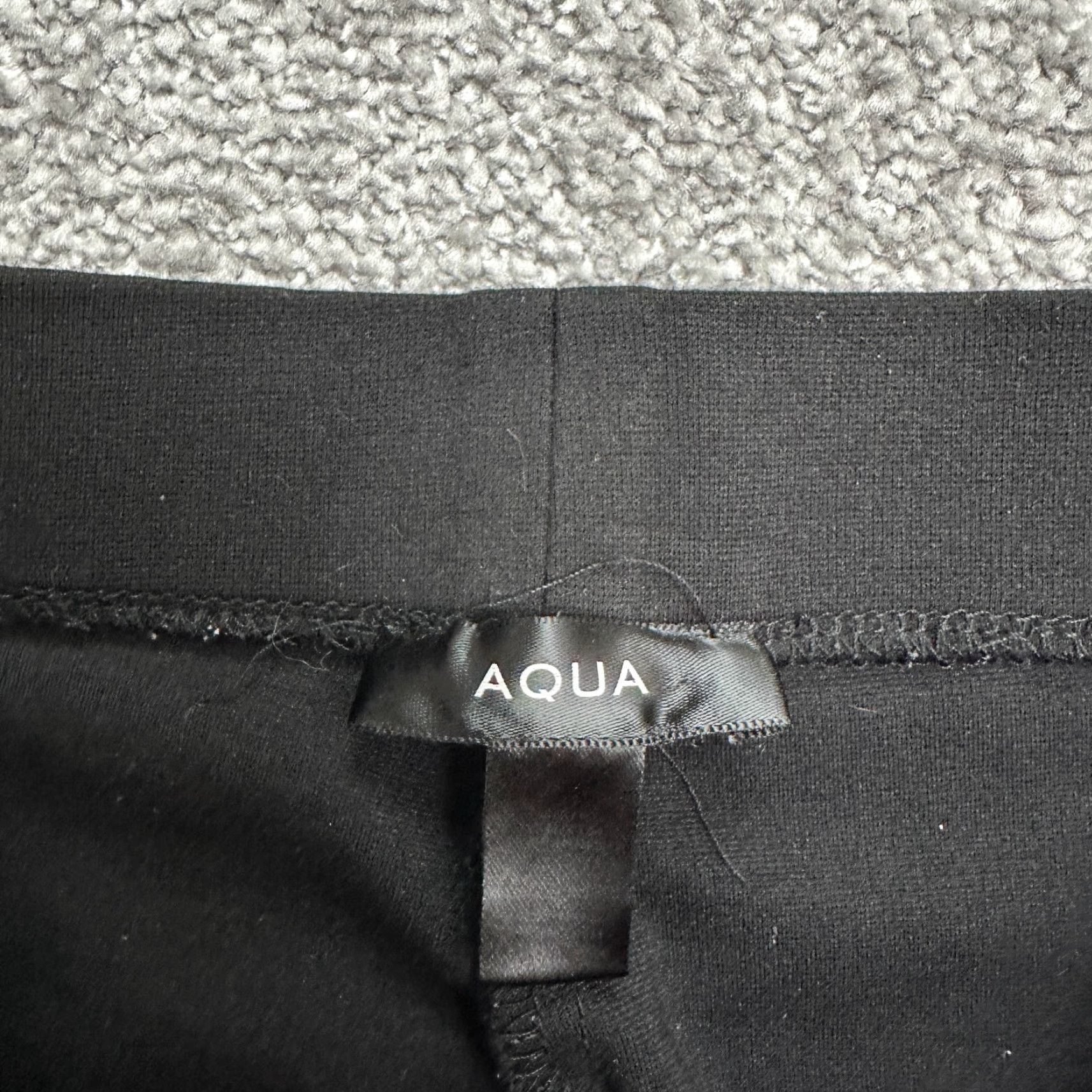 AQUA Aqua Stirrup Leggings Womens Small Black Athletic Activewear Slim Fit Size S Regular - Breathable Stretch Comfort Tummy Waist Size 28" / US 6 / IT 42 - 6 Thumbnail