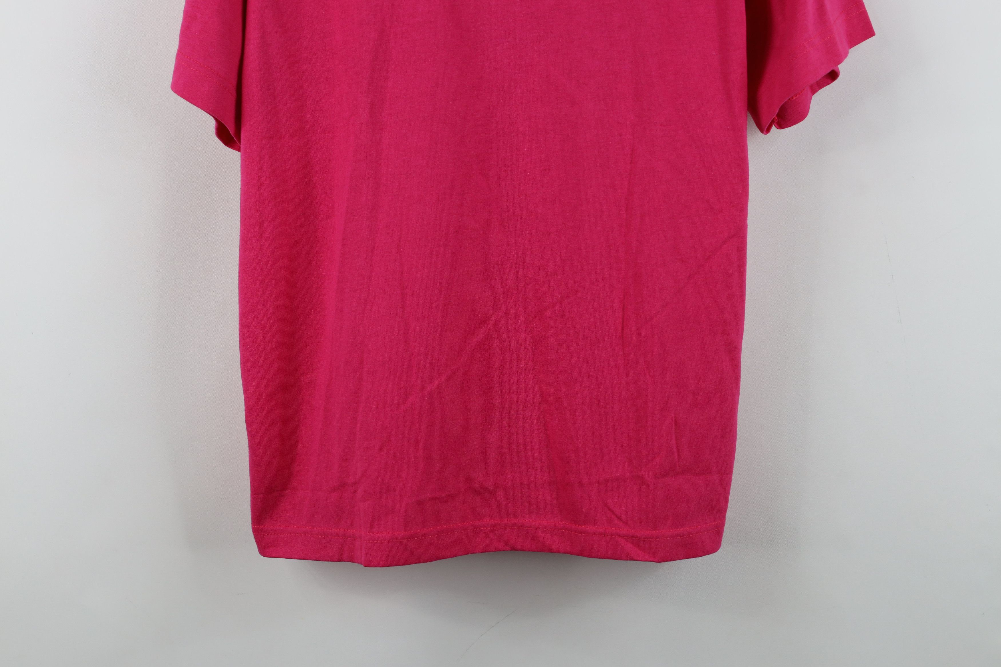 Vintage Vintage 90s Streetwear Blank Short Sleeve T-Shirt Pink USA Size S / US 4 / IT 40 - 3 Thumbnail