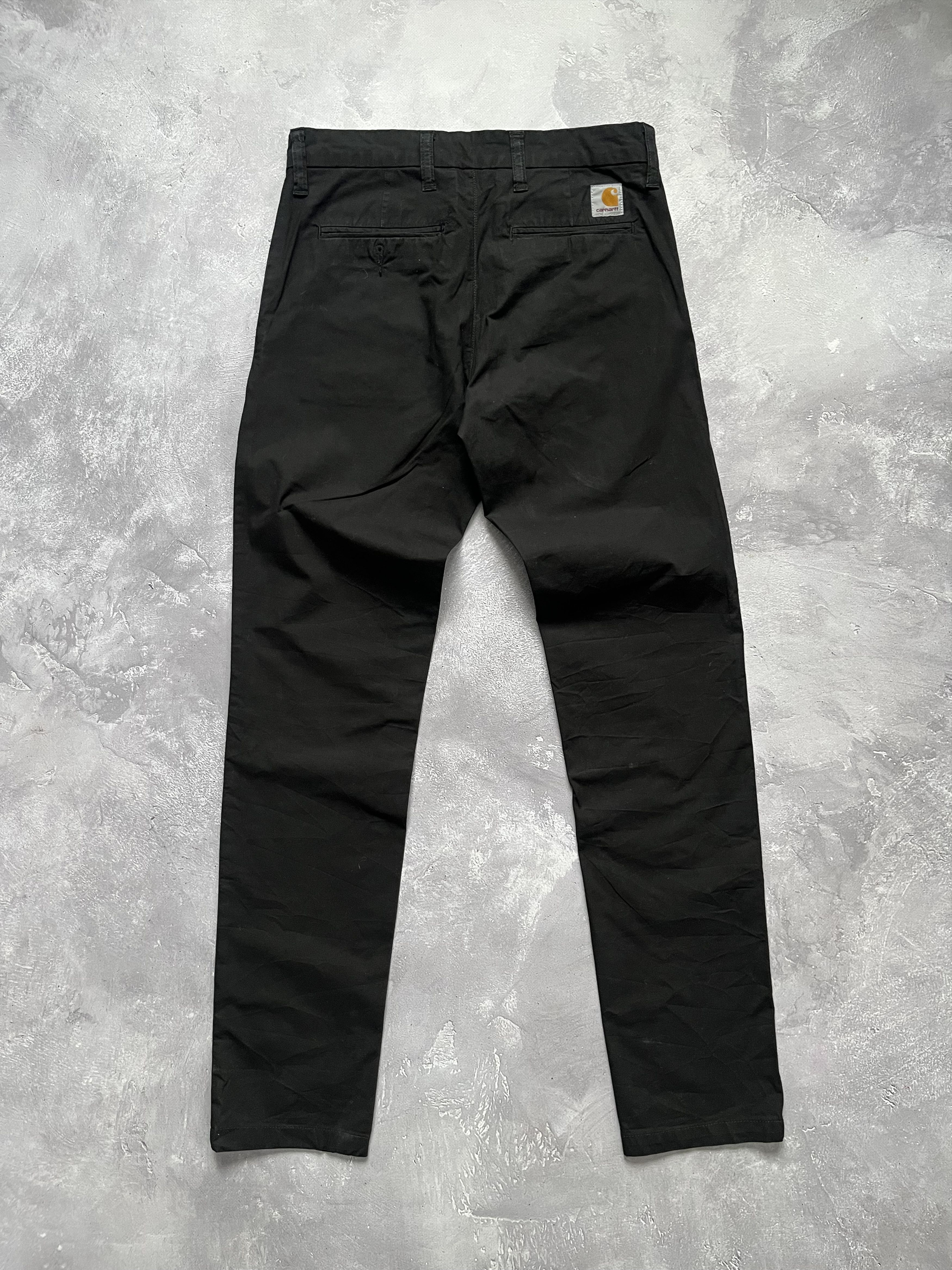 Carhartt Wip Carhartt Work In Progress Pants 27x32 Black SID Chinos WIP Size US 27 - 1 Thumbnail