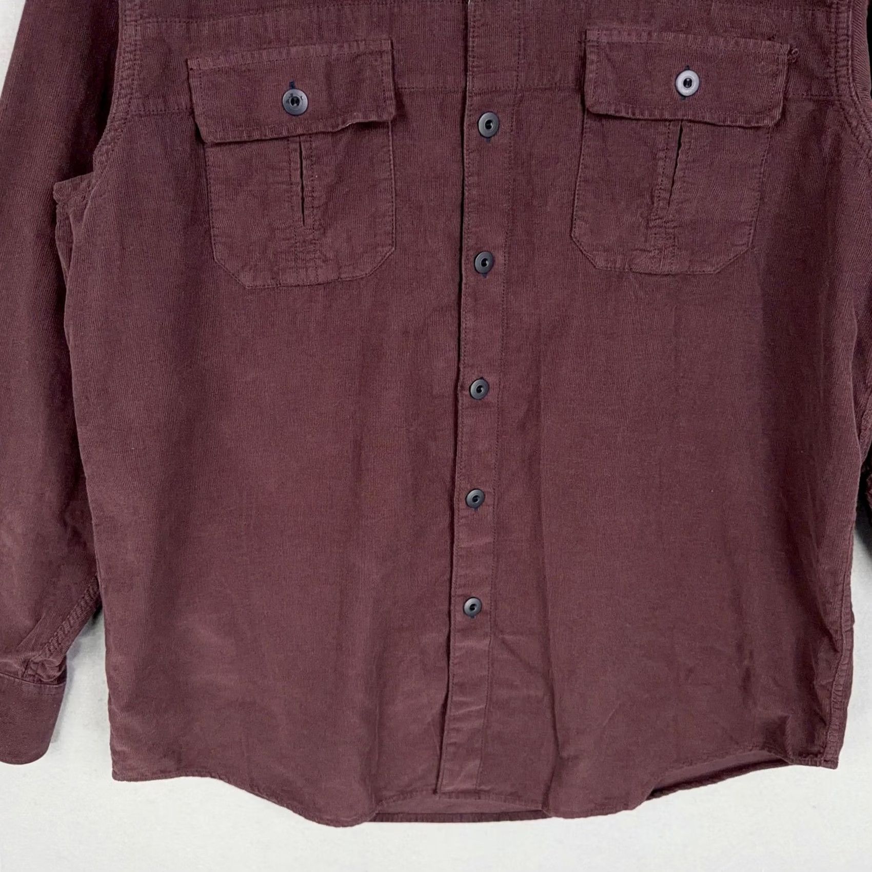 Tommy Bahama Tommy Bahama Shirt Mens Large Burgundy Corduroy Long Sleeve Island Modern Fit Size US L / EU 52-54 / 3 - 3 Thumbnail