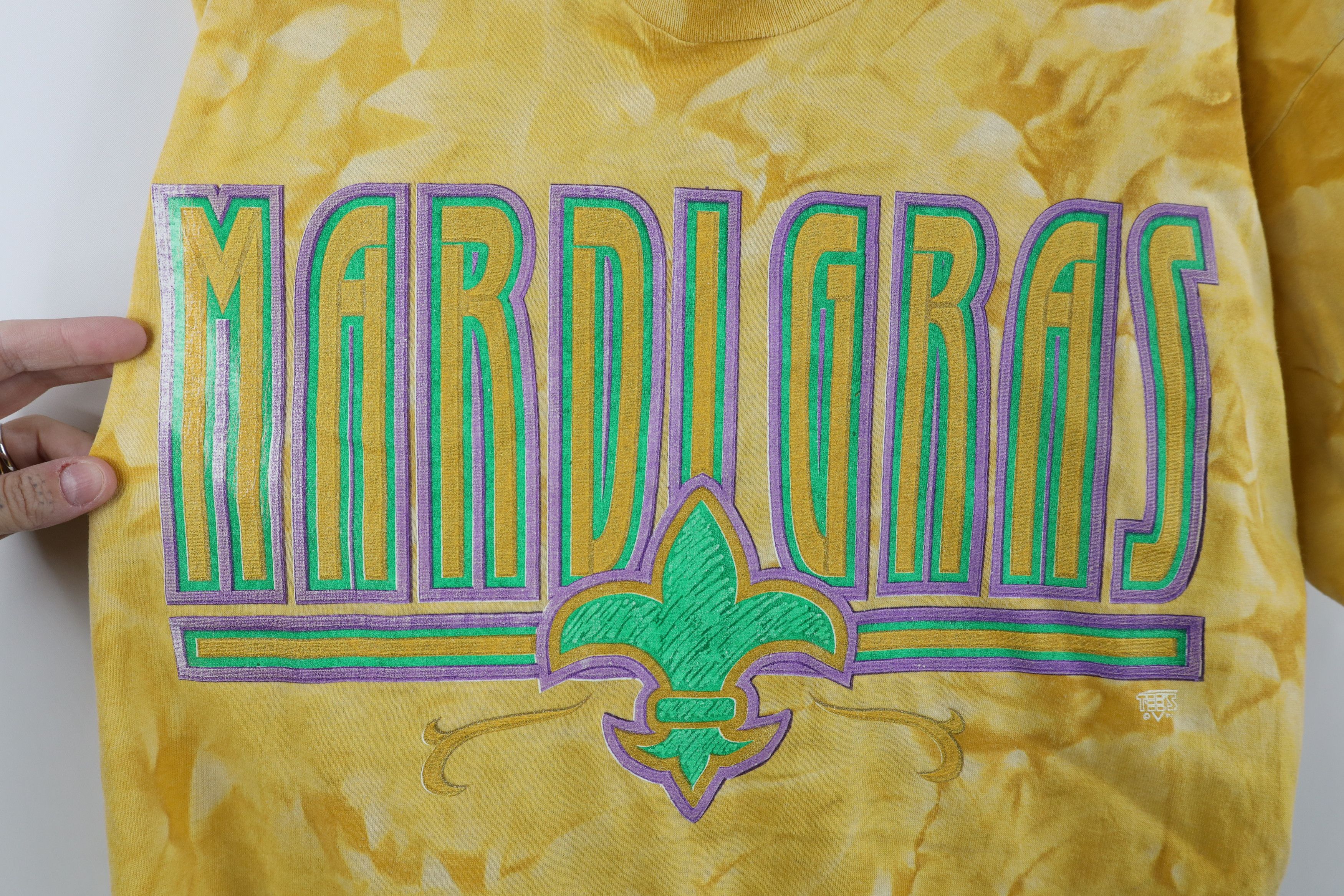 Vintage Vintage 90s Streetwear Mardi Gras New Orleans T-Shirt USA Size US XL / EU 56 / 4 - 4 Thumbnail