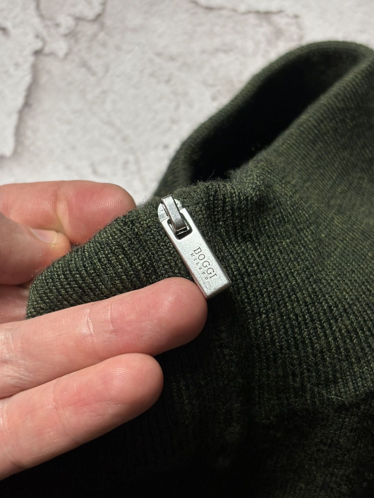 Boggi Boggi Milano 1/4 Zip Sweater Men’s large green wool Size US L / EU 52-54 / 3 - 6 Thumbnail