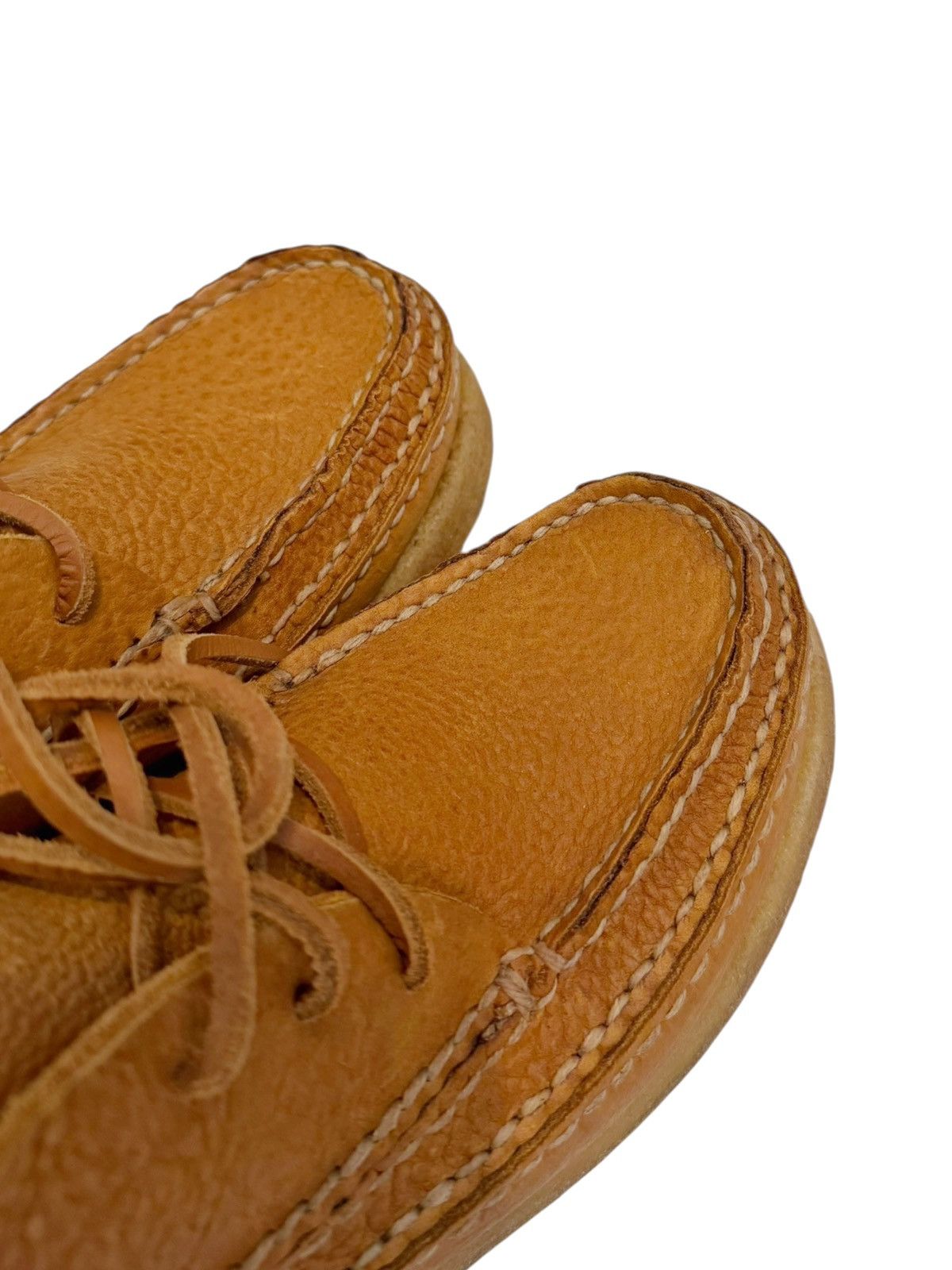 visvim CANOE MOC FOLK ハンドメイド ベージュ スエード Visvim Scout Moc Boots-Folk | Sand | Canoe Club