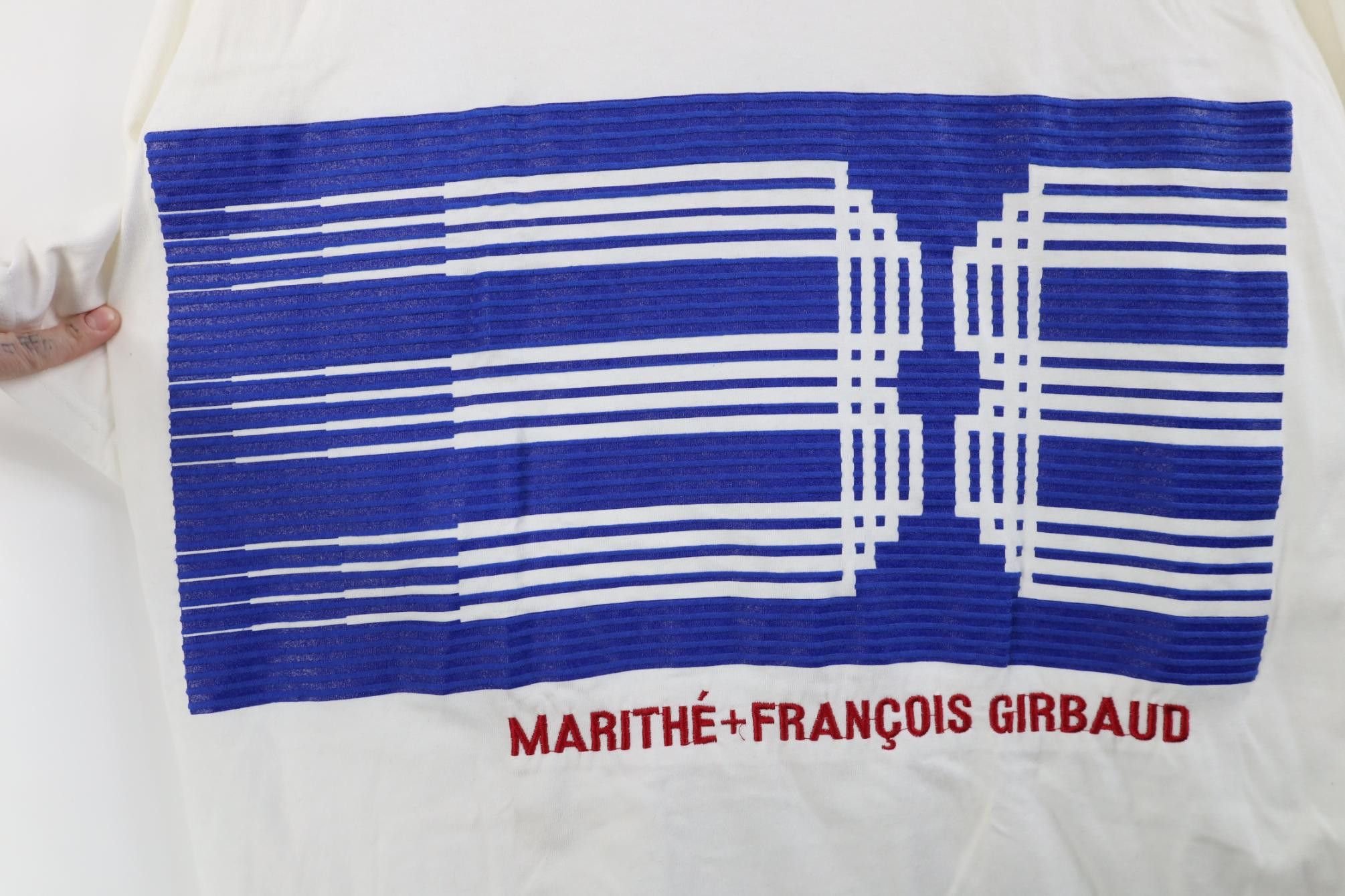 Marithe + Francois Girbaud Deadstock Vintage 90s Marithe Francois Girbaud T-Shirt White Size US XL / EU 56 / 4 - 4 Thumbnail