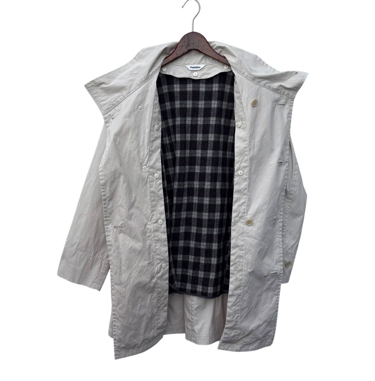 Issey Miyake Plantation Issey Miyake Check Lining Long Coat Size M / US 6-8 / IT 42-44 - 12 Thumbnail
