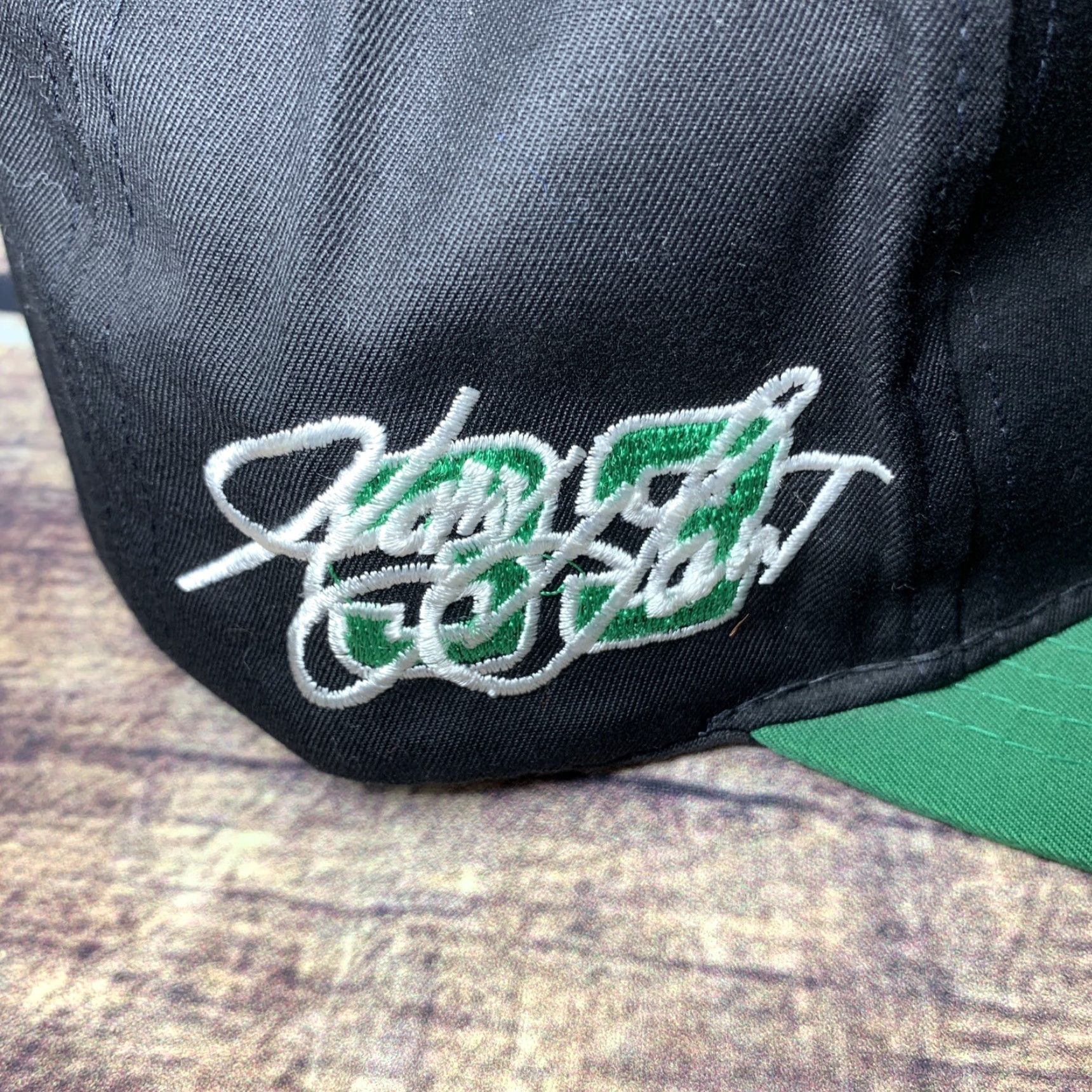 Vintage VINTAGE Handsome Harry Gant #33 NASCAR Hat Baseball Cap Snap Back Mens One Size Adjustable Green Black Checkered Flag Sports Size ONE SIZE - 4 Thumbnail