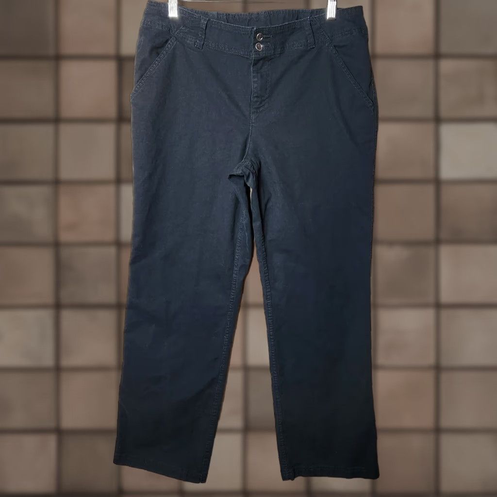 Vintage Columbia Womens Black Cotton Twill Mid Rise Straight Leg Pants-Size 12 Shirt Size 34" / US 12 / IT 48 - 1 Thumbnail