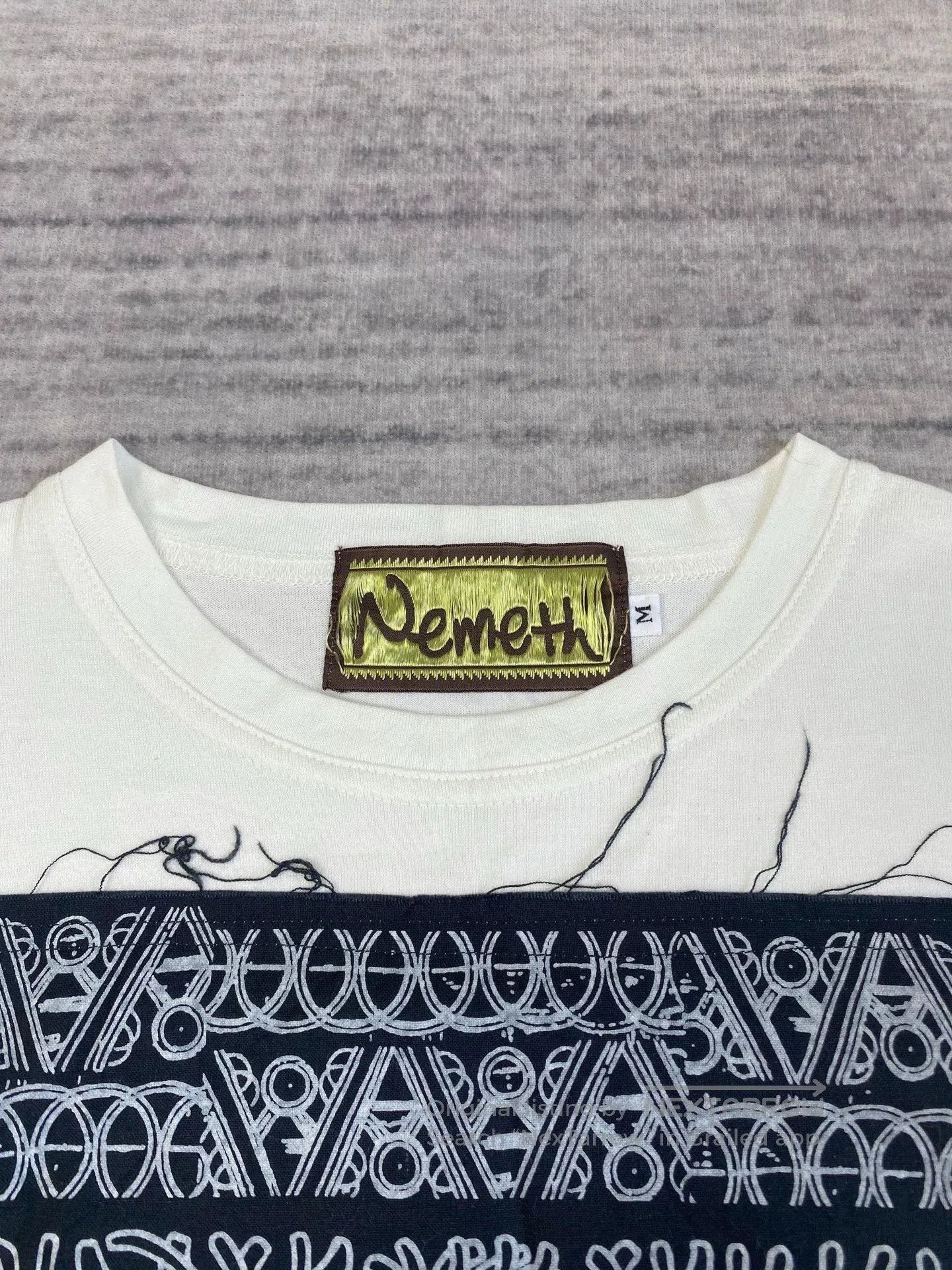 Christopher Nemeth black and white rope knot long sleeve tee. Size US M / EU 48-50 / 2 - 5 Thumbnail